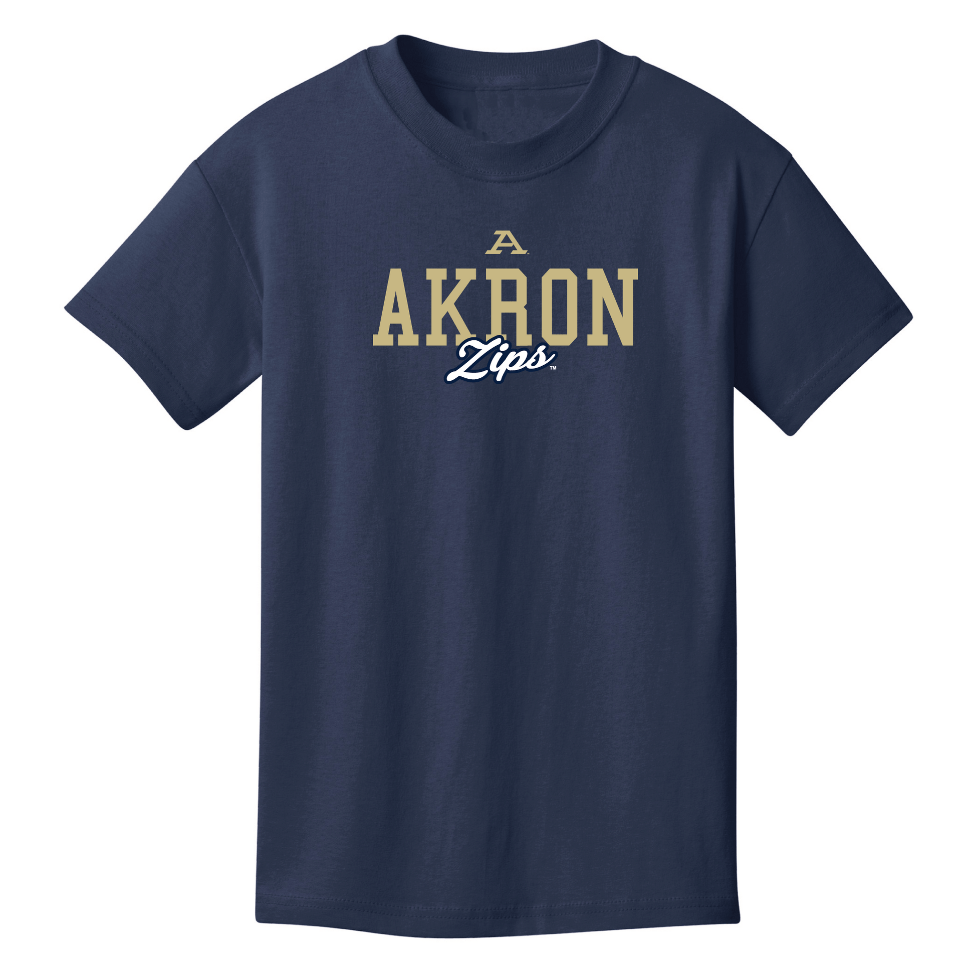 University of Akron Zips Campus Script Youth T-Shirt