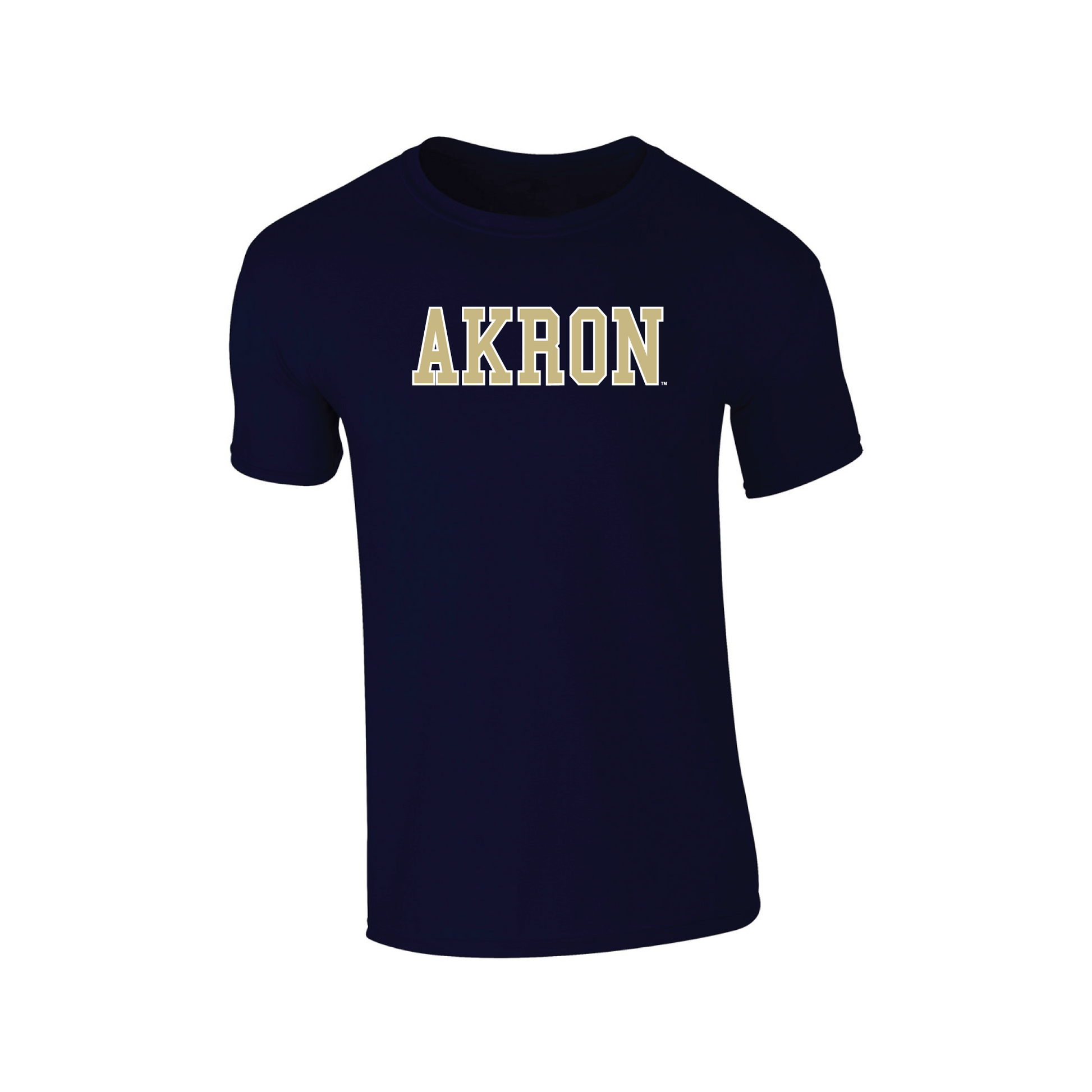 University of Akron Zips Block Adult T-Shirt