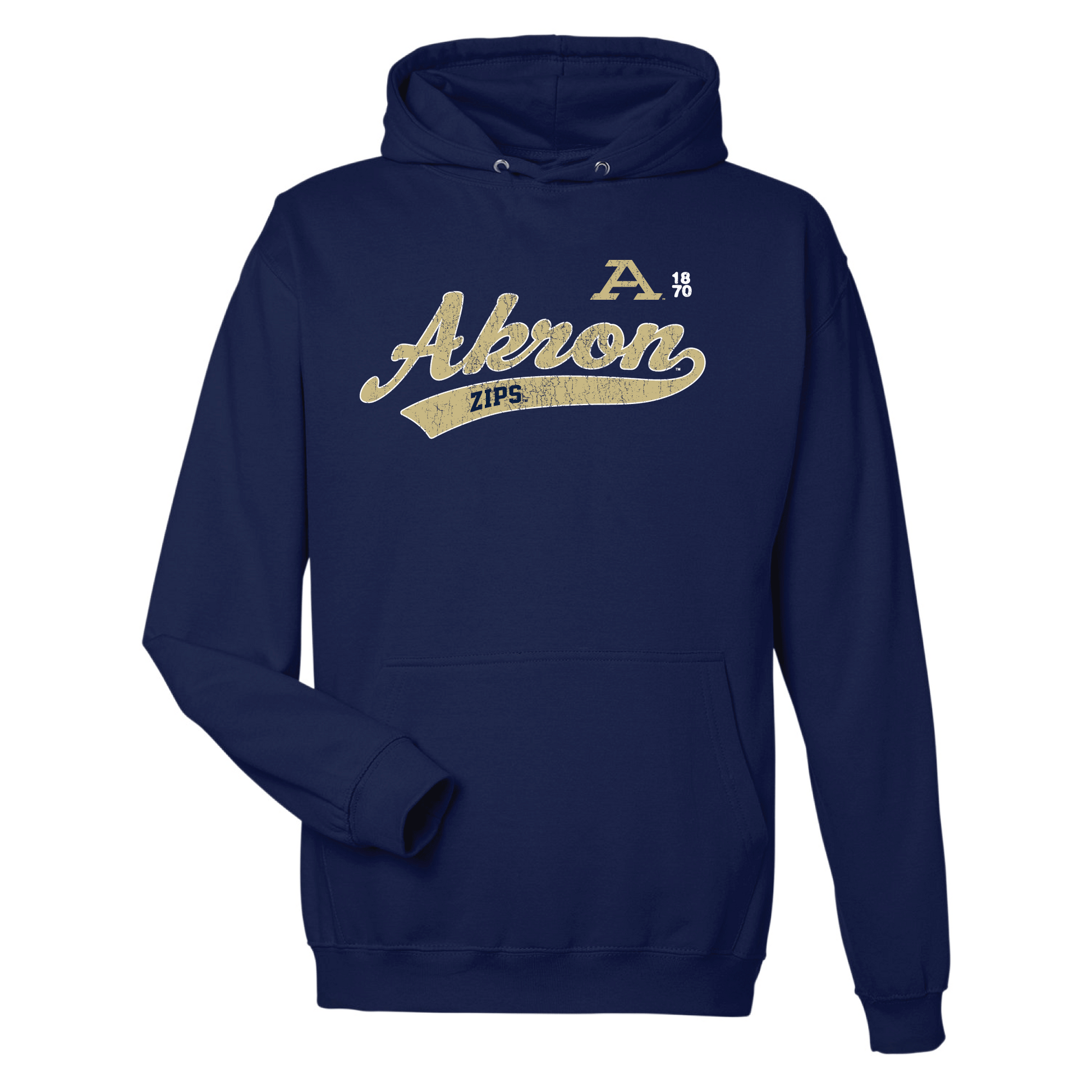 University of Akron Zips Old School Hooded Sweatshirt