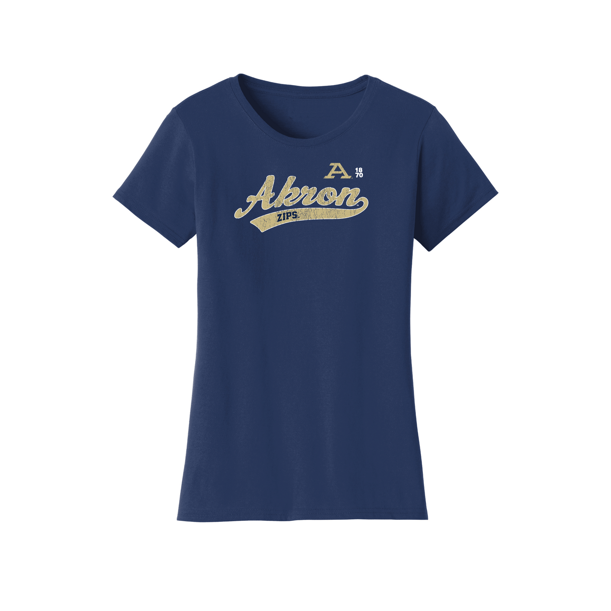 University of Akron Zips Old School Womens T-Shirt