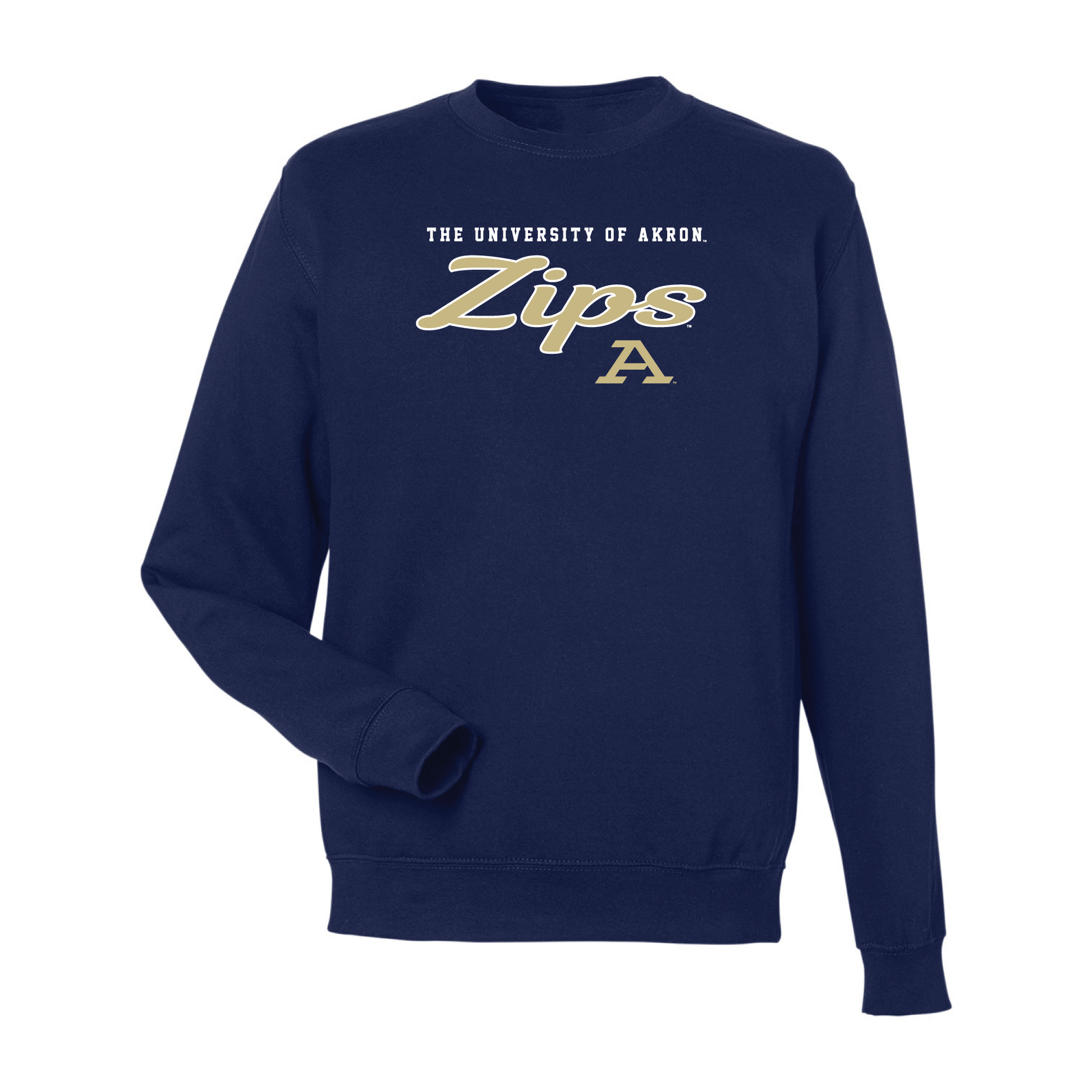 University of Akron Zips Machine Script Crewneck Sweatshirt