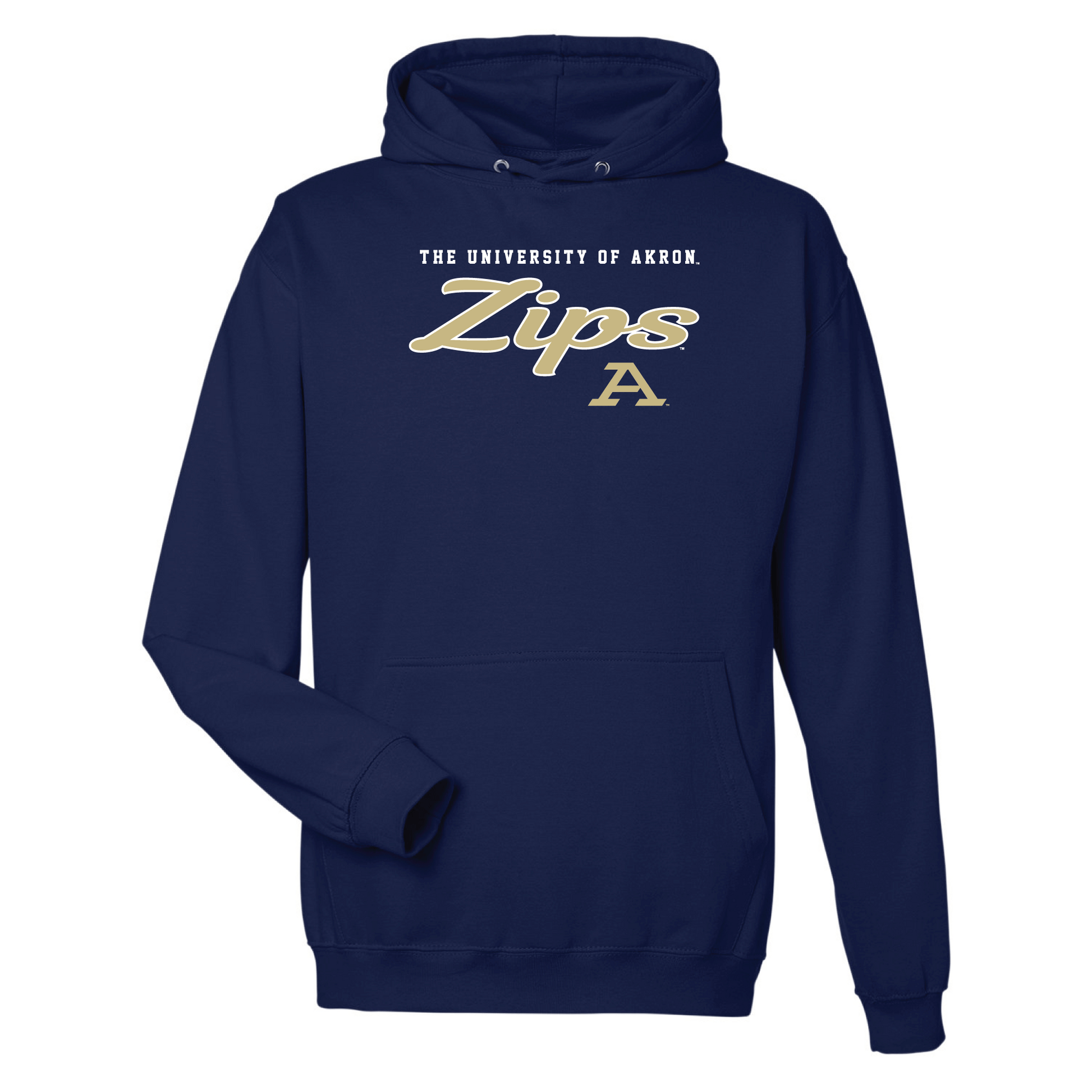 University of Akron Zips Machine Script Hooded Sweatshirt