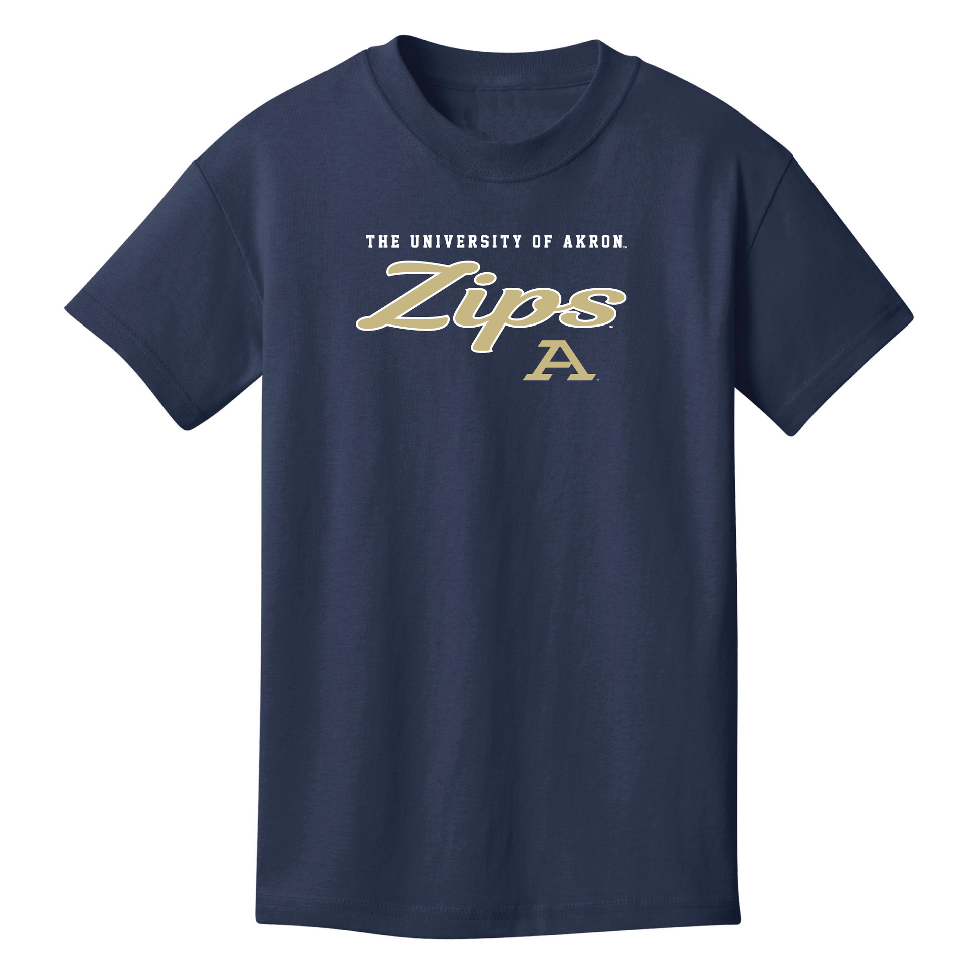 University of Akron Zips Machine Script Youth T-Shirt