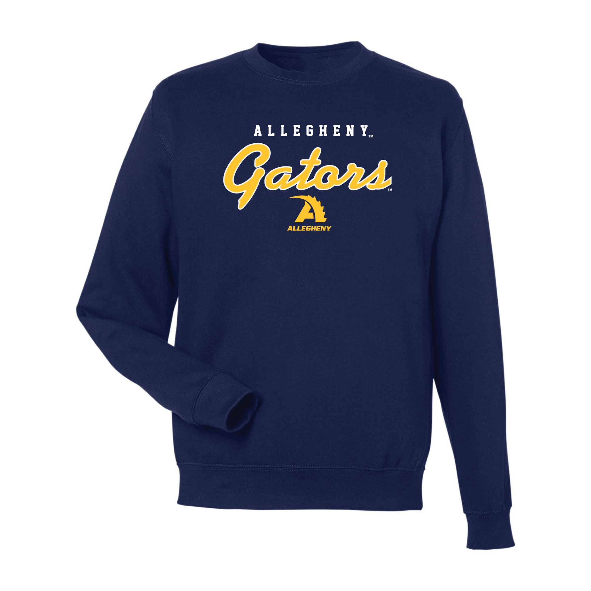 Allegheny College Gators Machine Script Crewneck Sweatshirt