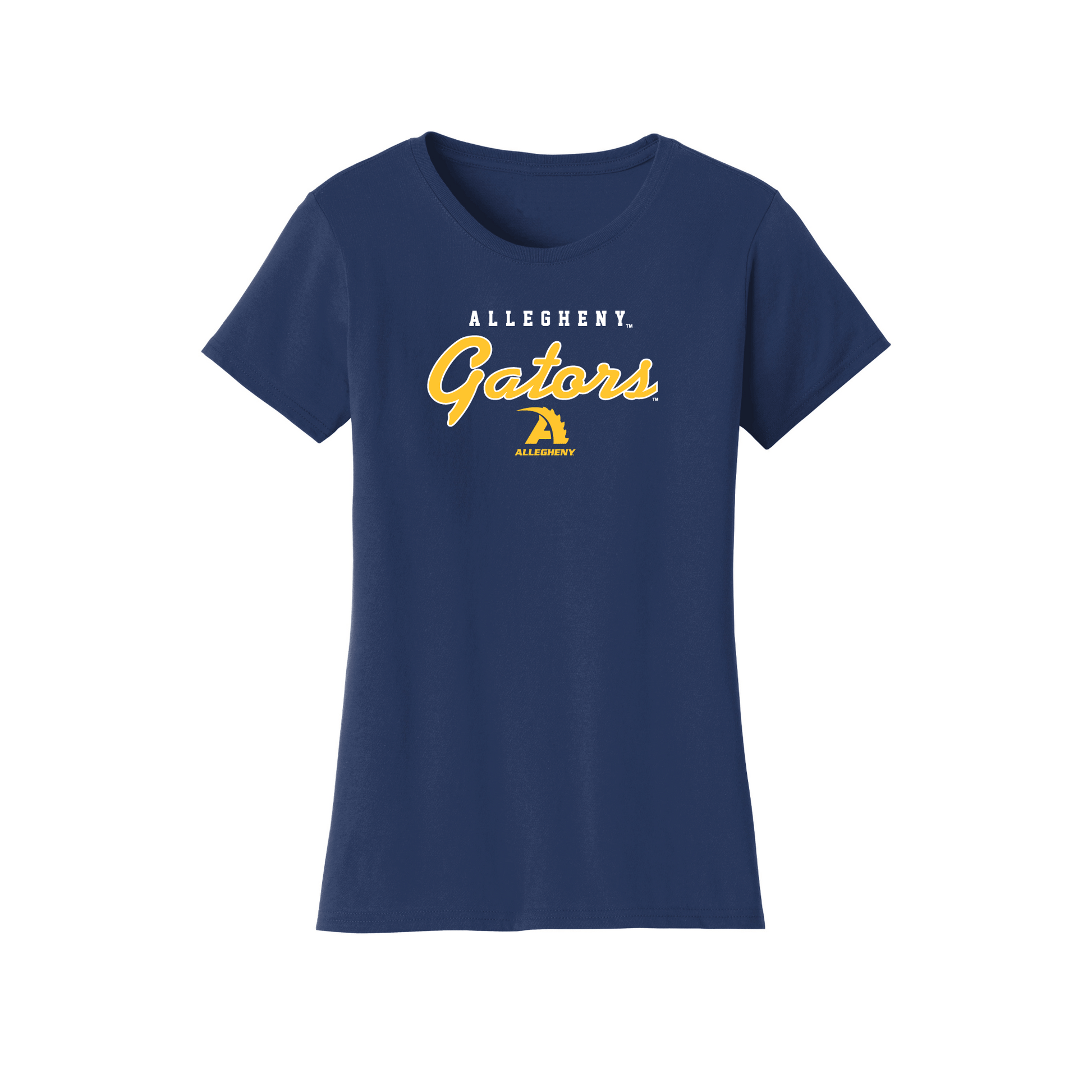 Allegheny College Gators Machine Script Womens T-Shirt