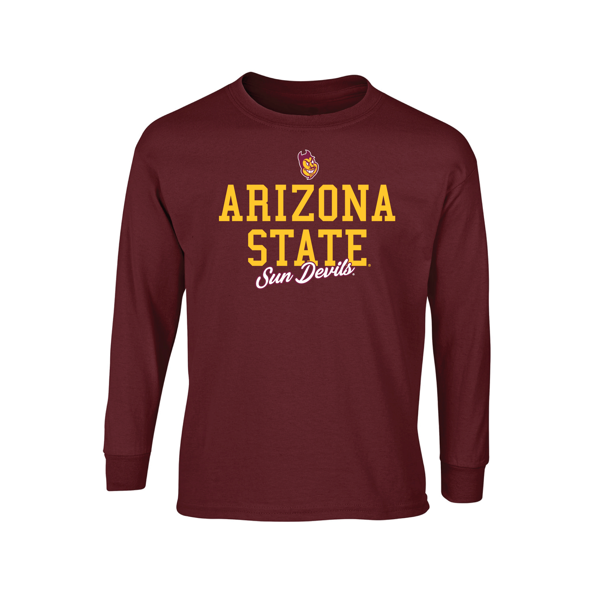 Arizona State University Sun Devils Campus Script Adult Long Sleeve T-Shirt