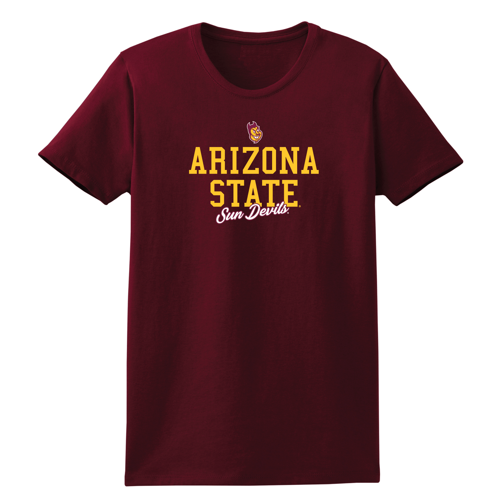 Arizona State University Sun Devils Campus Script Womens T-Shirt