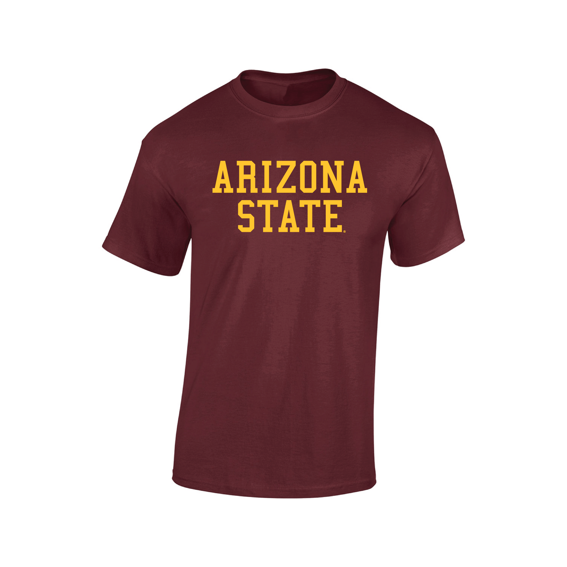 Arizona State University Sun Devils Block Adult T-Shirt