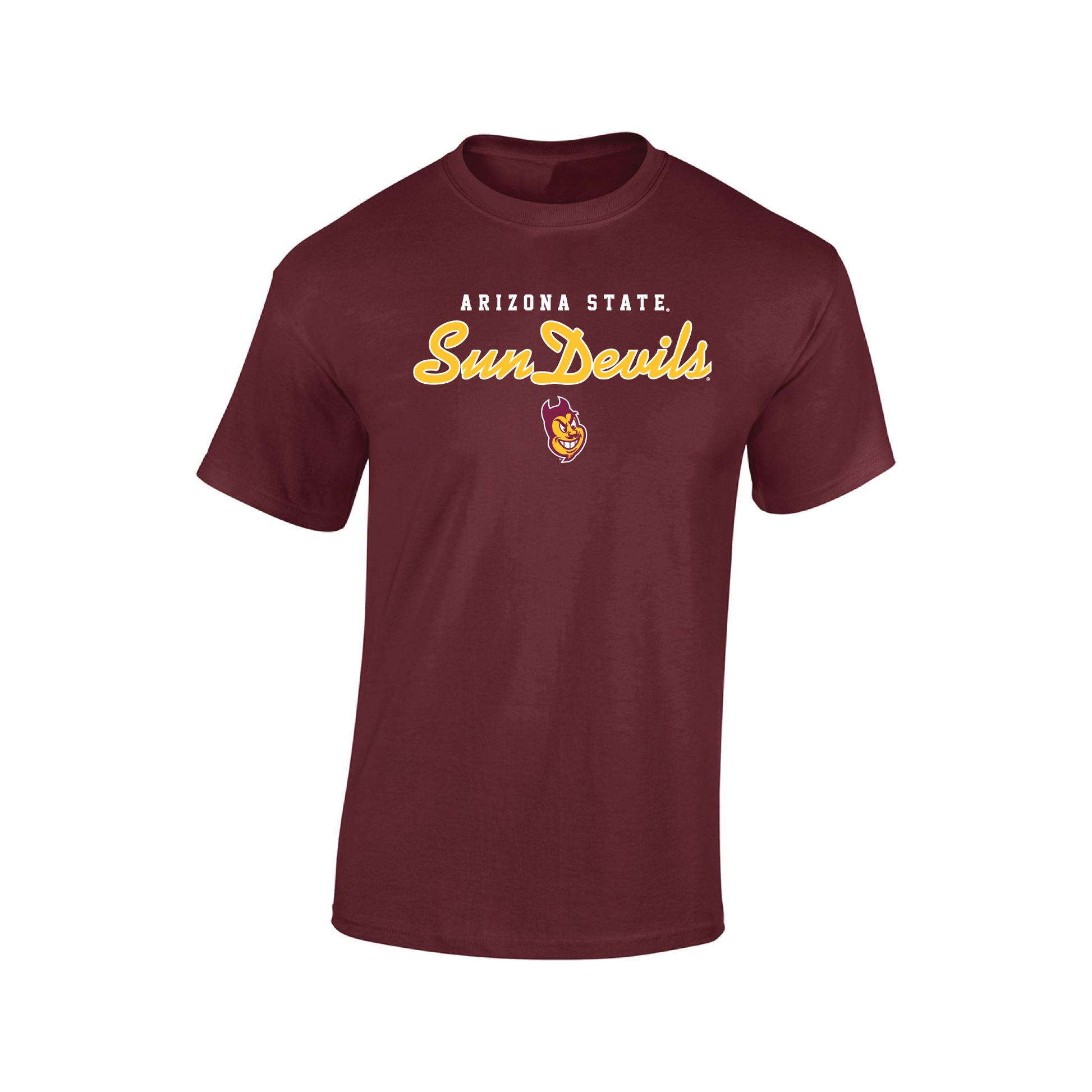 Arizona State University Sun Devils Machine Script Adult T-Shirt