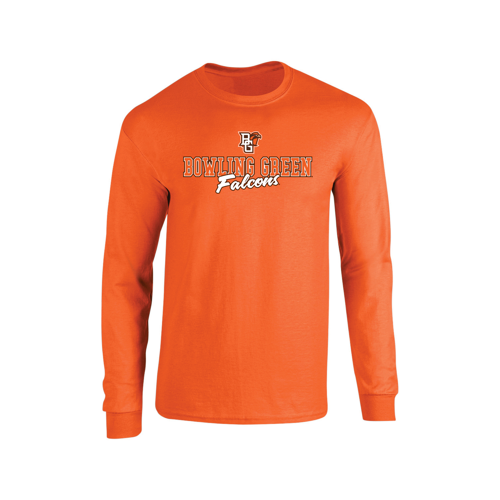 Bowling Green State University Falcons Campus Script Adult Long Sleeve T-Shirt