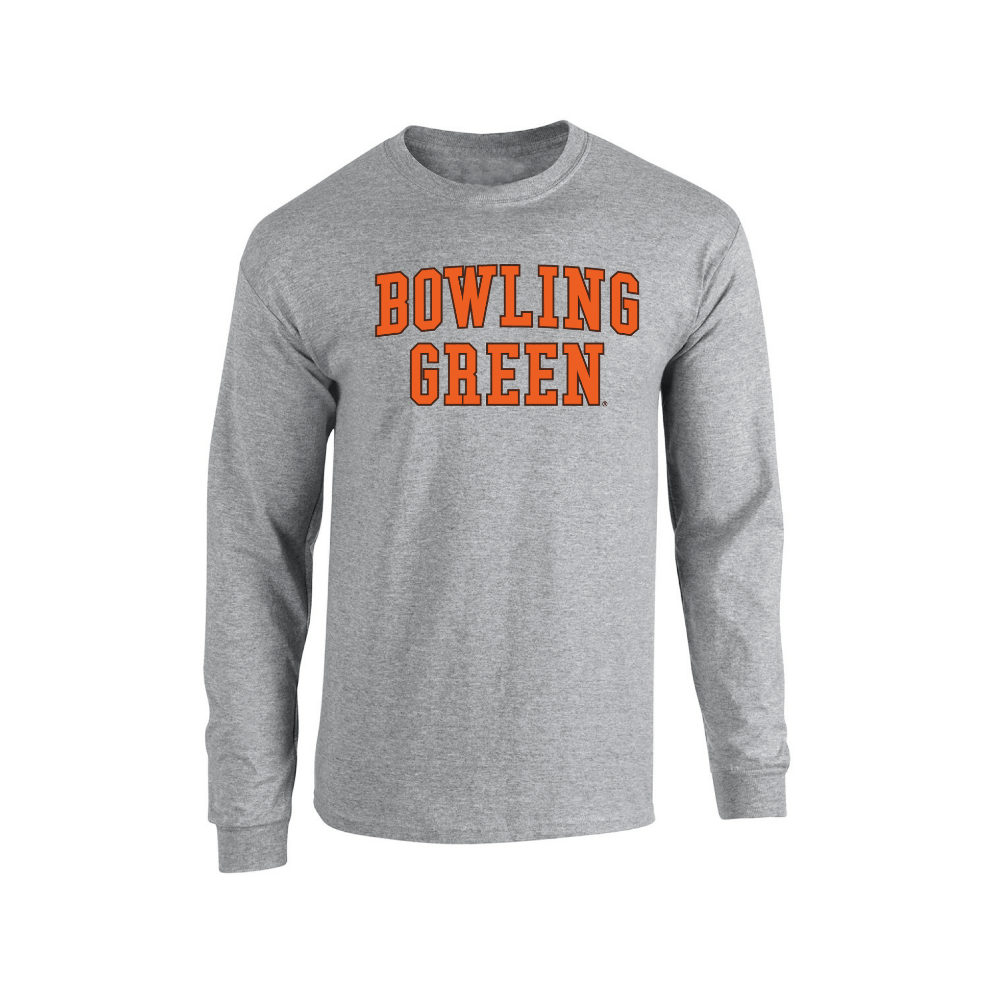 Bowling Green State University Falcons Block Adult Long Sleeve T-Shirt
