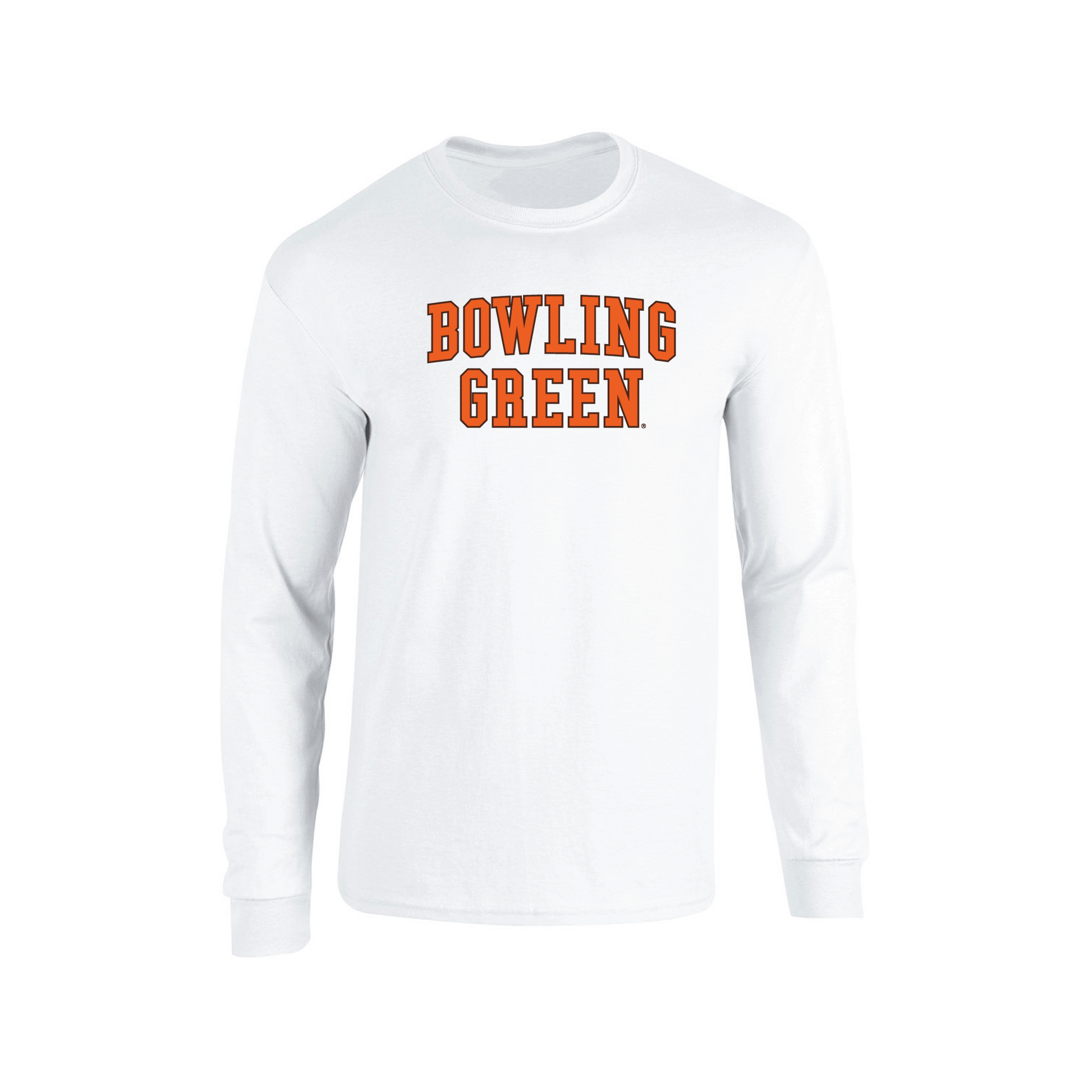 Bowling Green State University Falcons Block Adult Long Sleeve T-Shirt