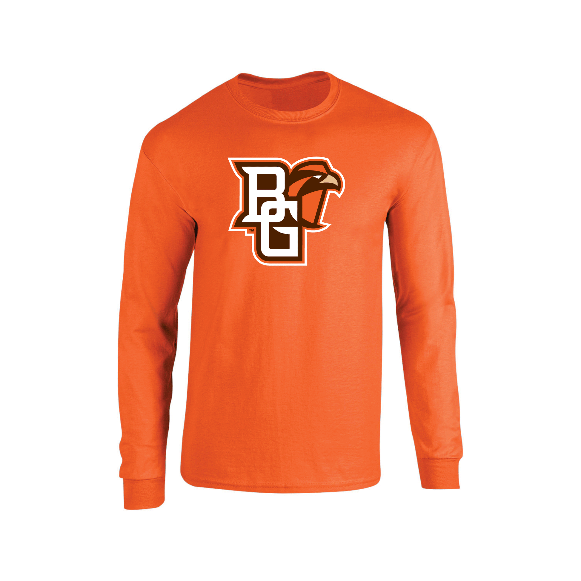 Bowling Green State University Falcons Jumbo Logo Adult Long Sleeve T-Shirt