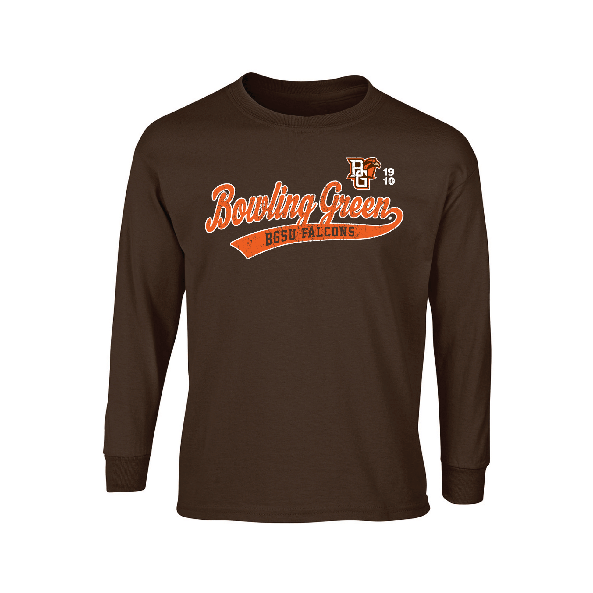 Bowling Green State University Falcons Old School Adult Long Sleeve T-Shirt
