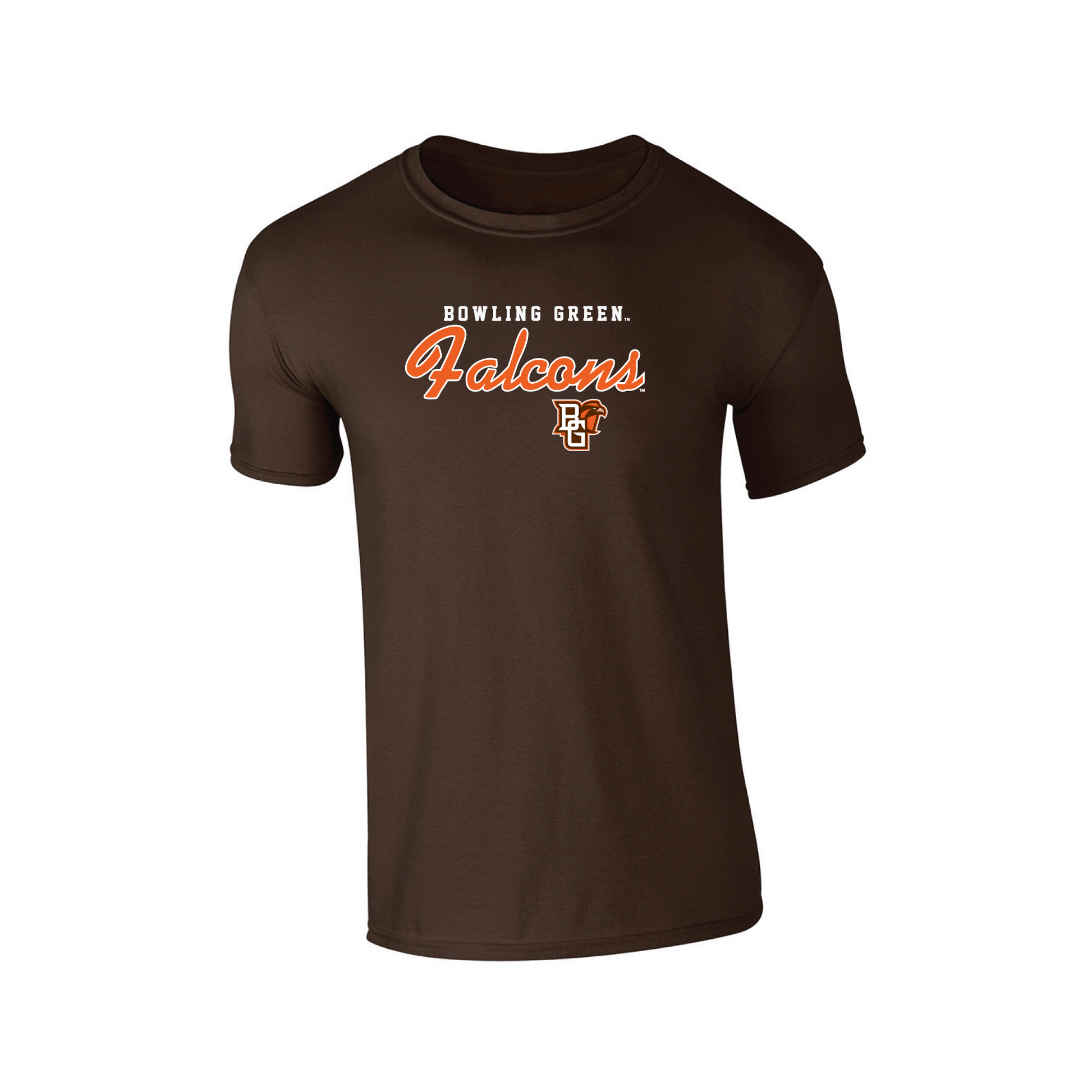 Bowling Green State University Falcons Machine Script Adult T-Shirt