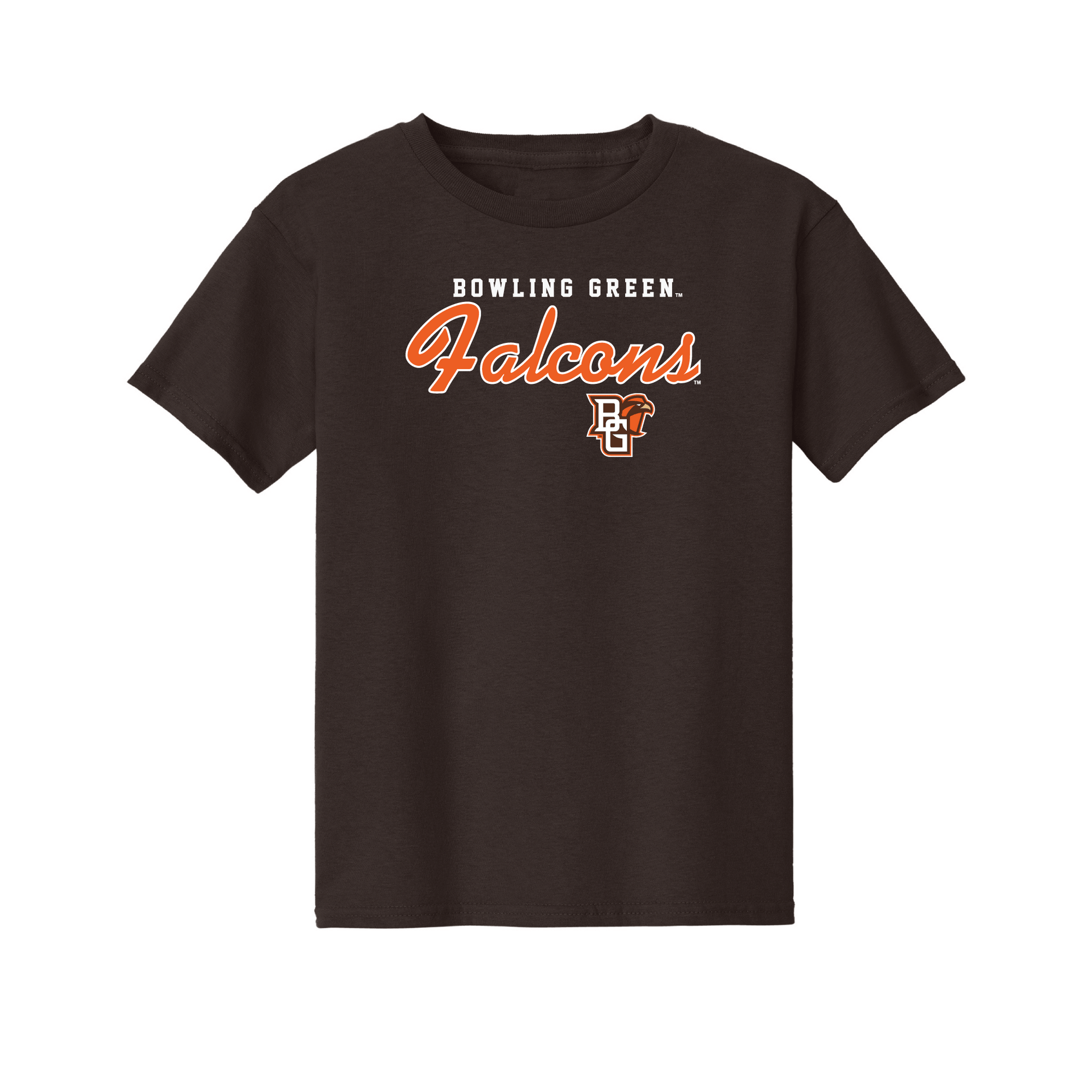 Bowling Green State University Falcons Machine Script Youth T-Shirt