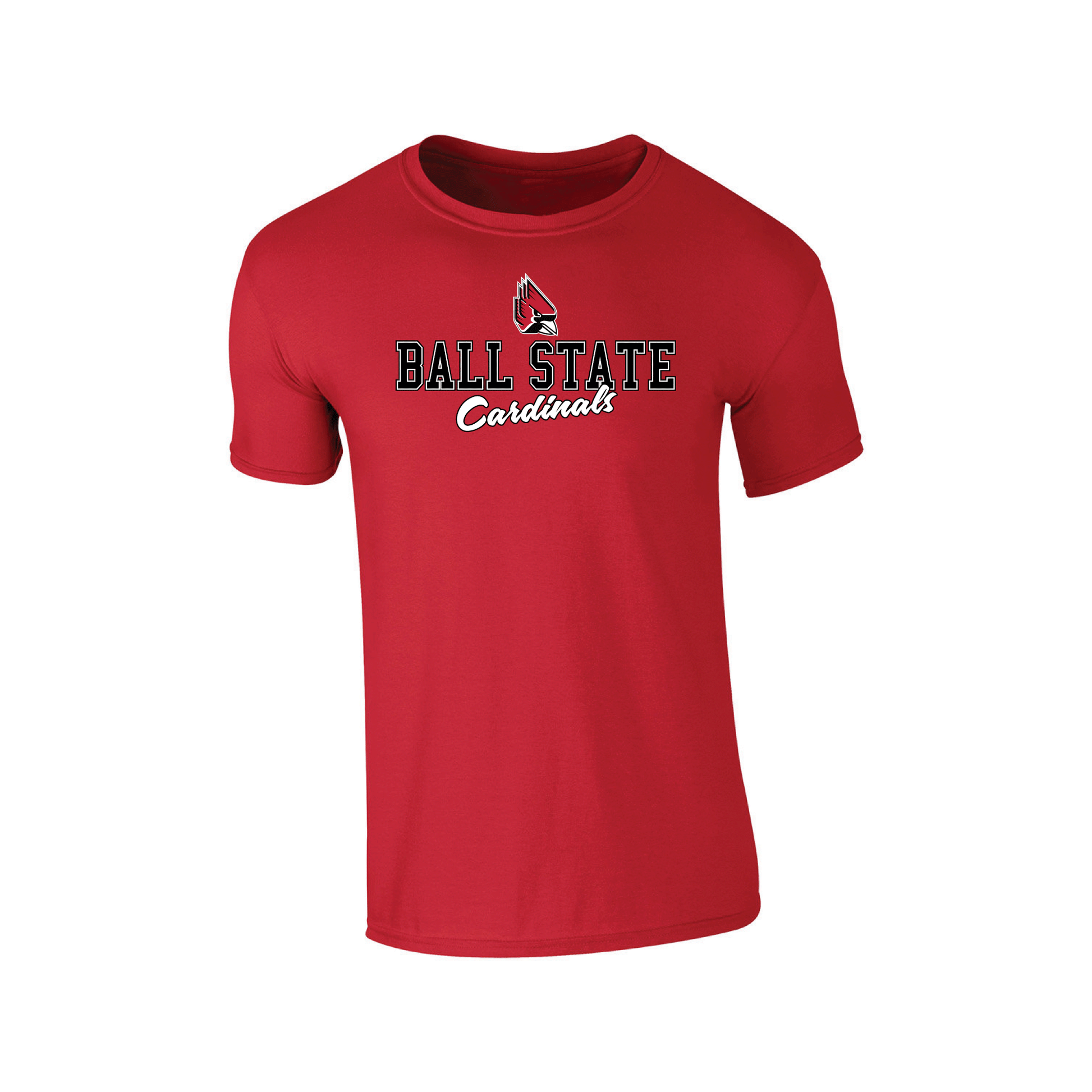 Ball State University Cardinals Campus Script Adult T-Shirt