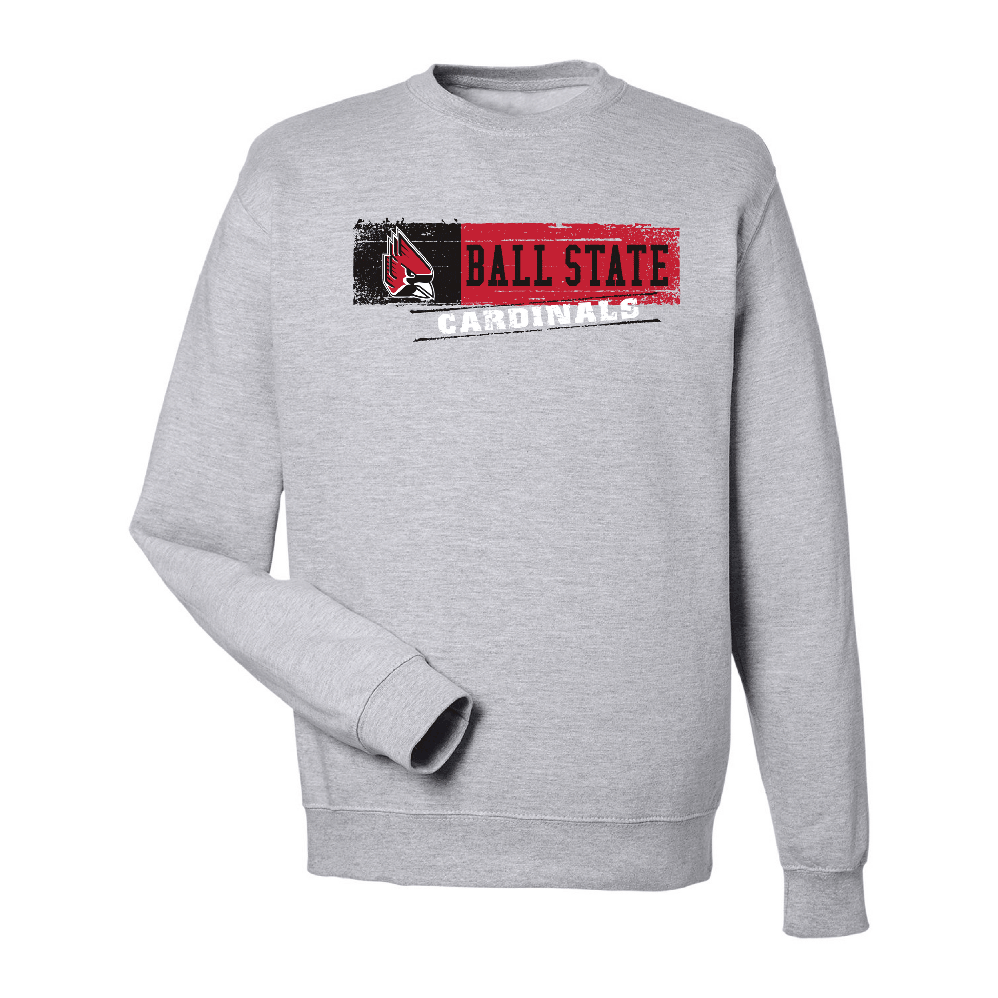Ball State University Cardinals Sticker Crewneck Sweatshirt