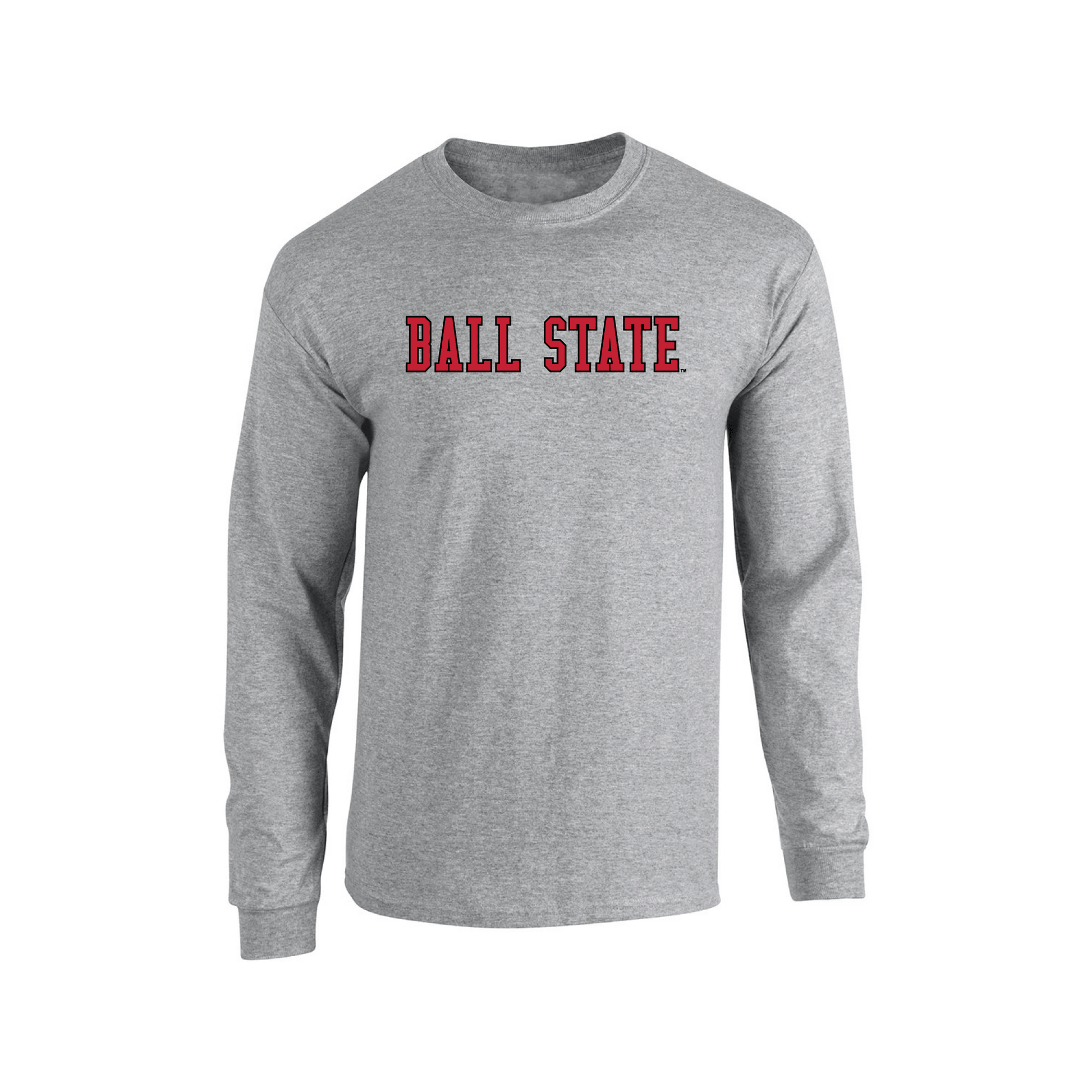 Ball State University Cardinals Block Adult Long Sleeve T-Shirt