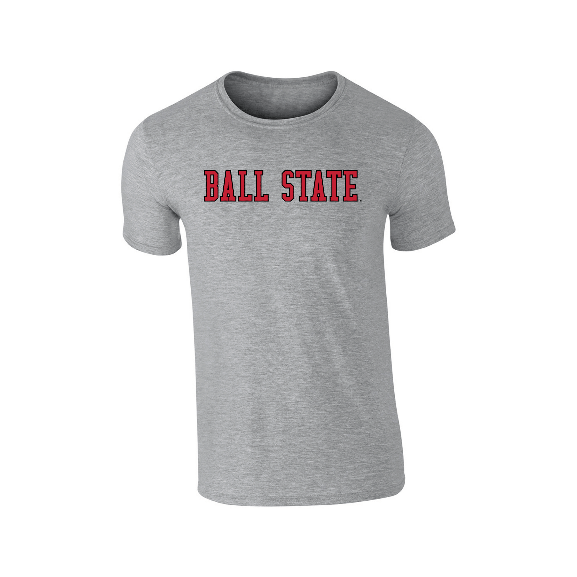 Ball State University Cardinals Block Adult T-Shirt