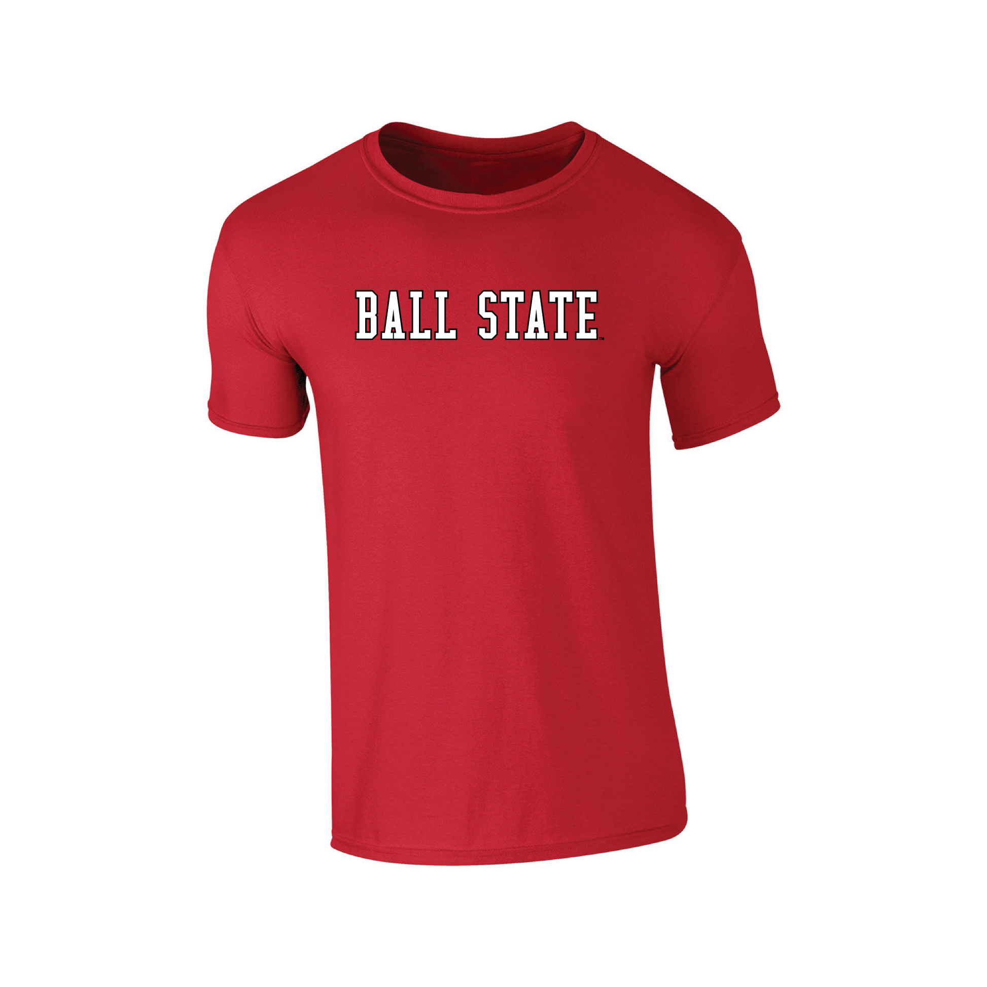 Ball State University Cardinals Block Adult T-Shirt