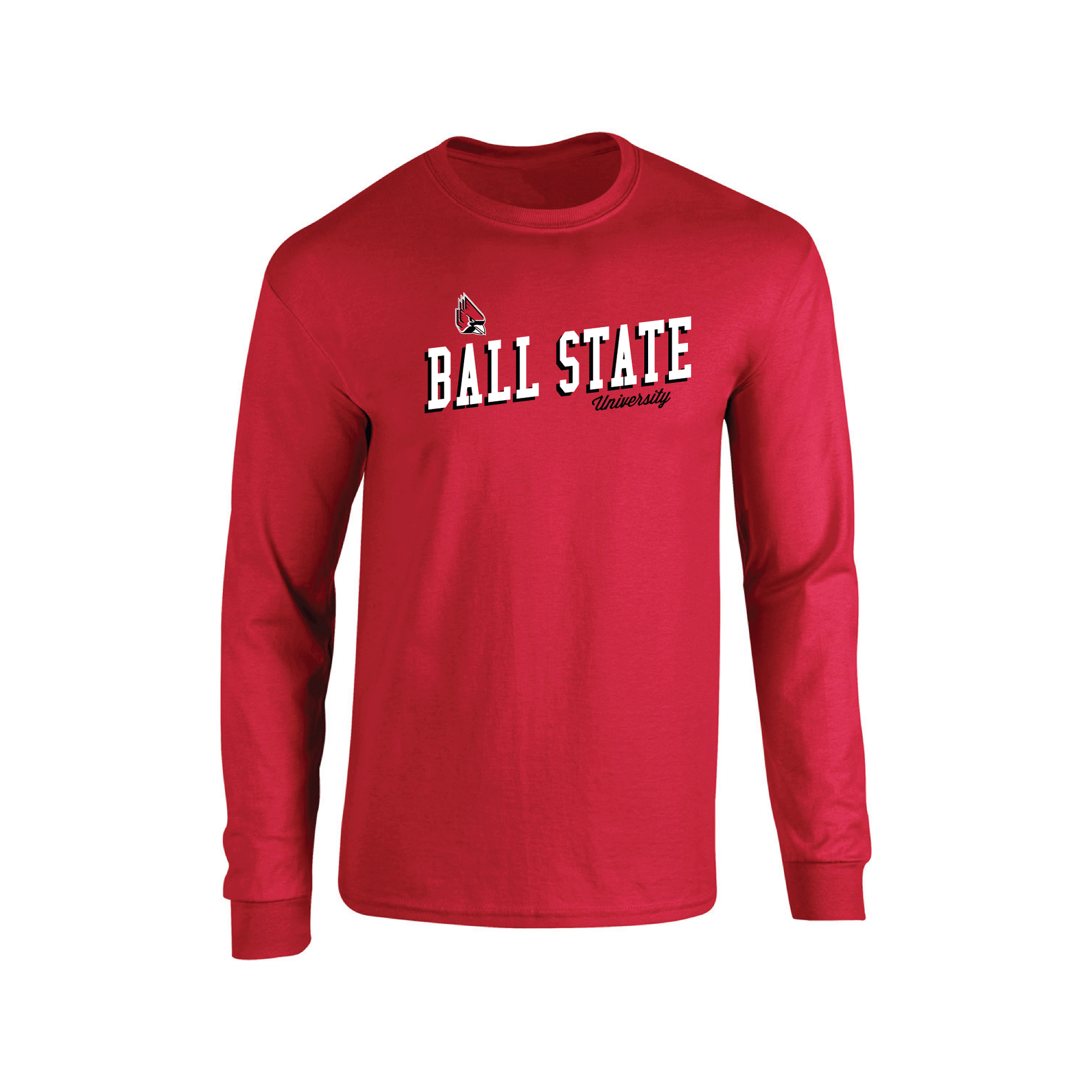 Ball State University Cardinals Uphill Victory Adult Long Sleeve T-Shirt