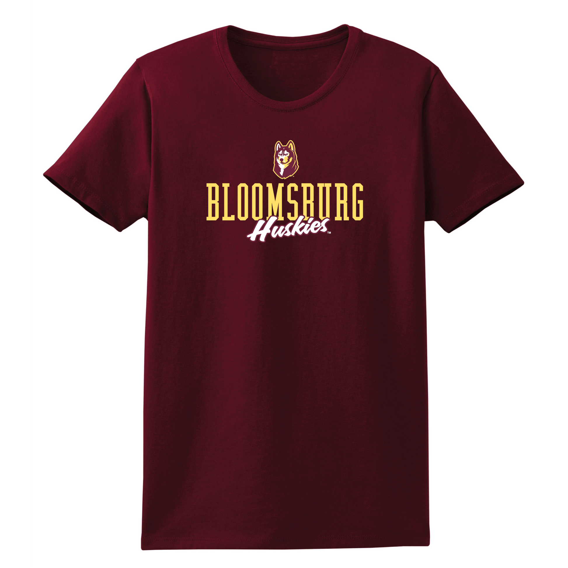 Bloomsburg University Huskies Campus Script Womens T-Shirt