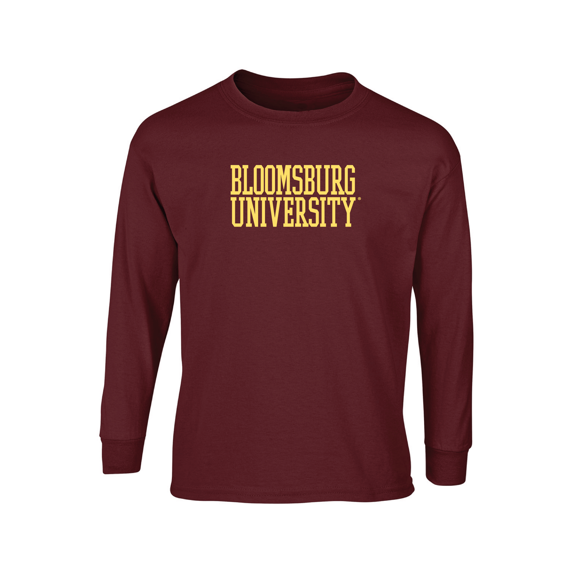 Bloomsburg University Huskies Block Adult Long Sleeve T-Shirt