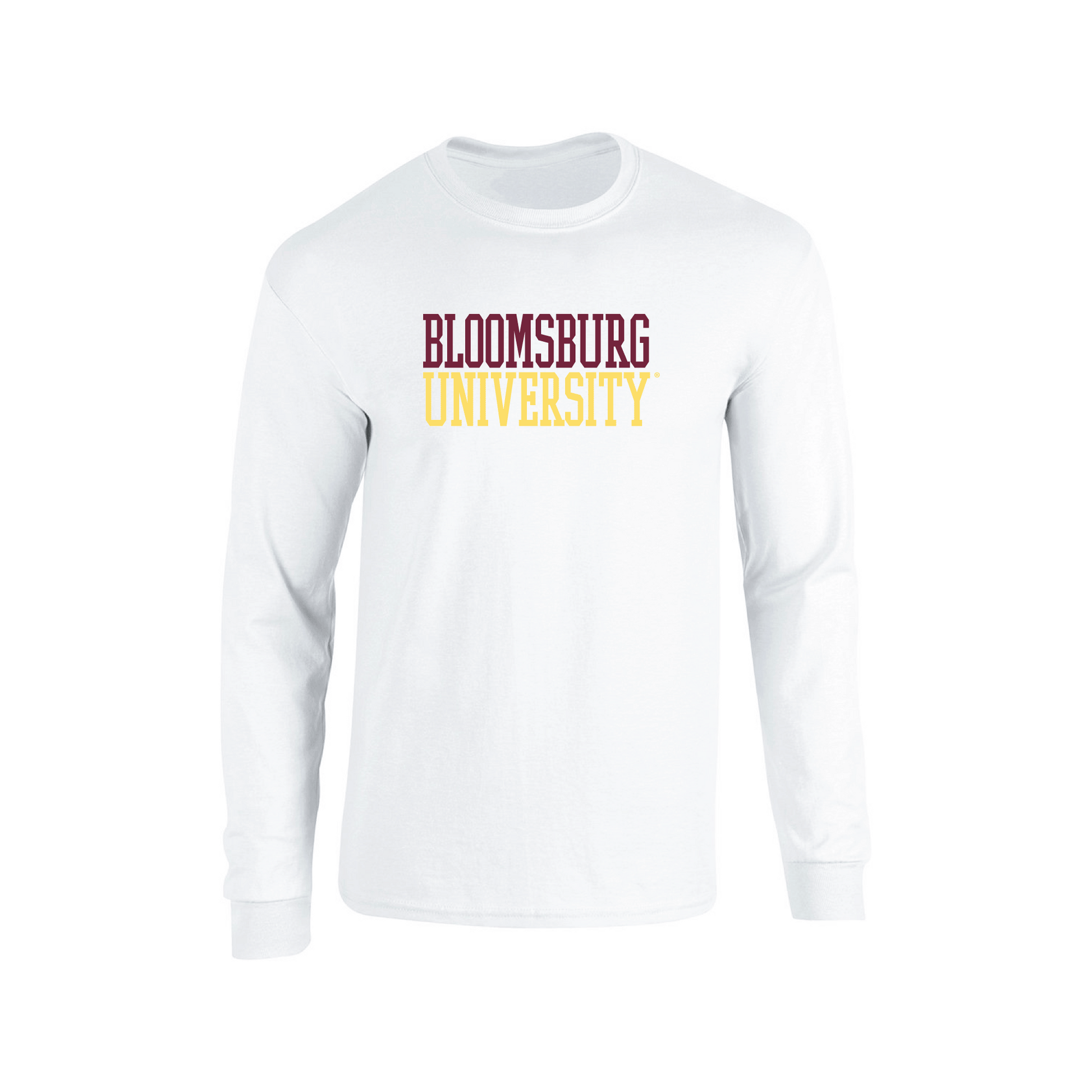 Bloomsburg University Huskies Block Adult Long Sleeve T-Shirt