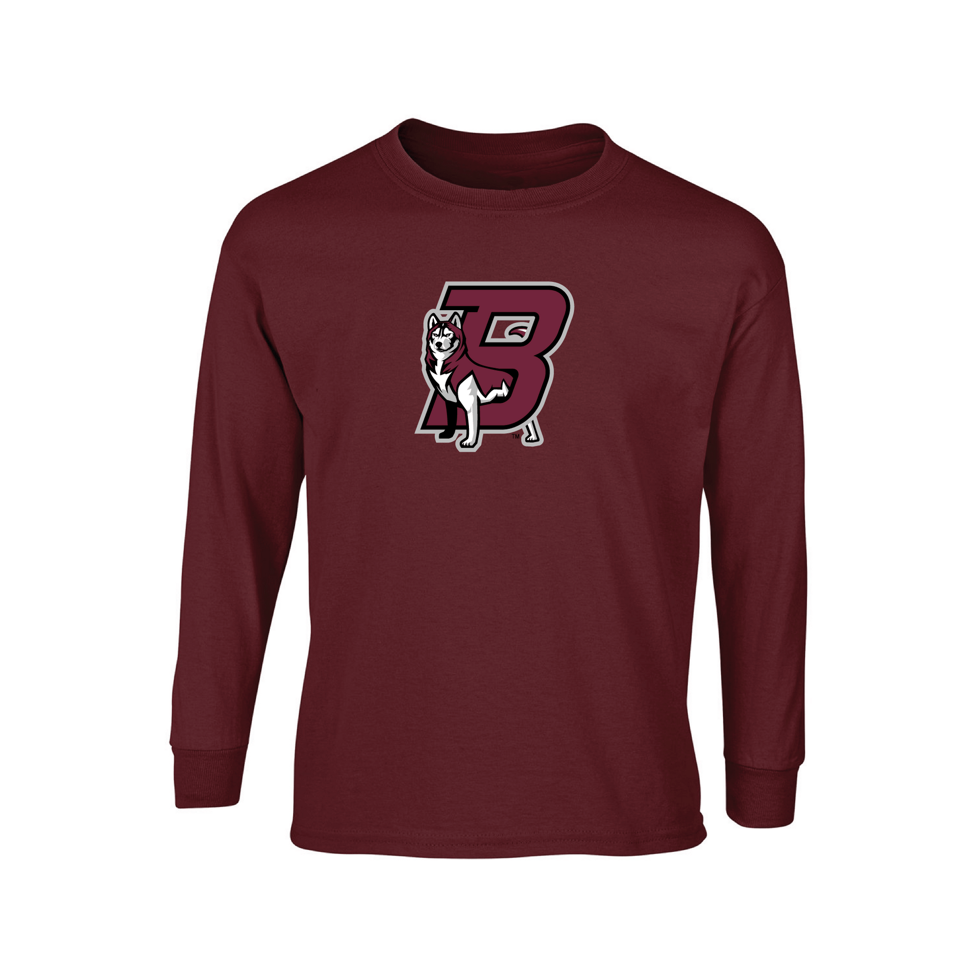 Bloomsburg University Huskies Jumbo Logo Adult Long Sleeve T-Shirt