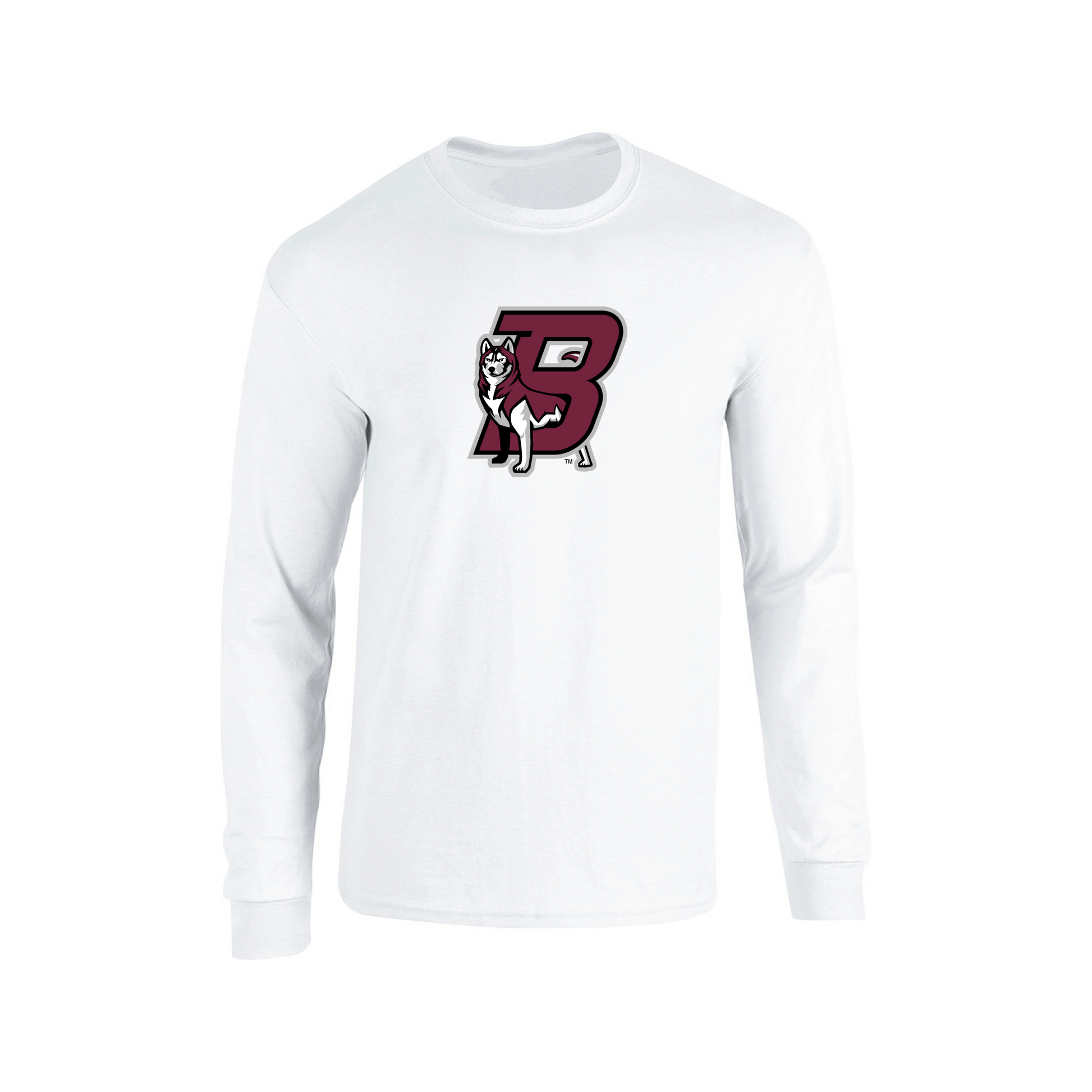 Bloomsburg University Huskies Jumbo Logo Adult Long Sleeve T-Shirt