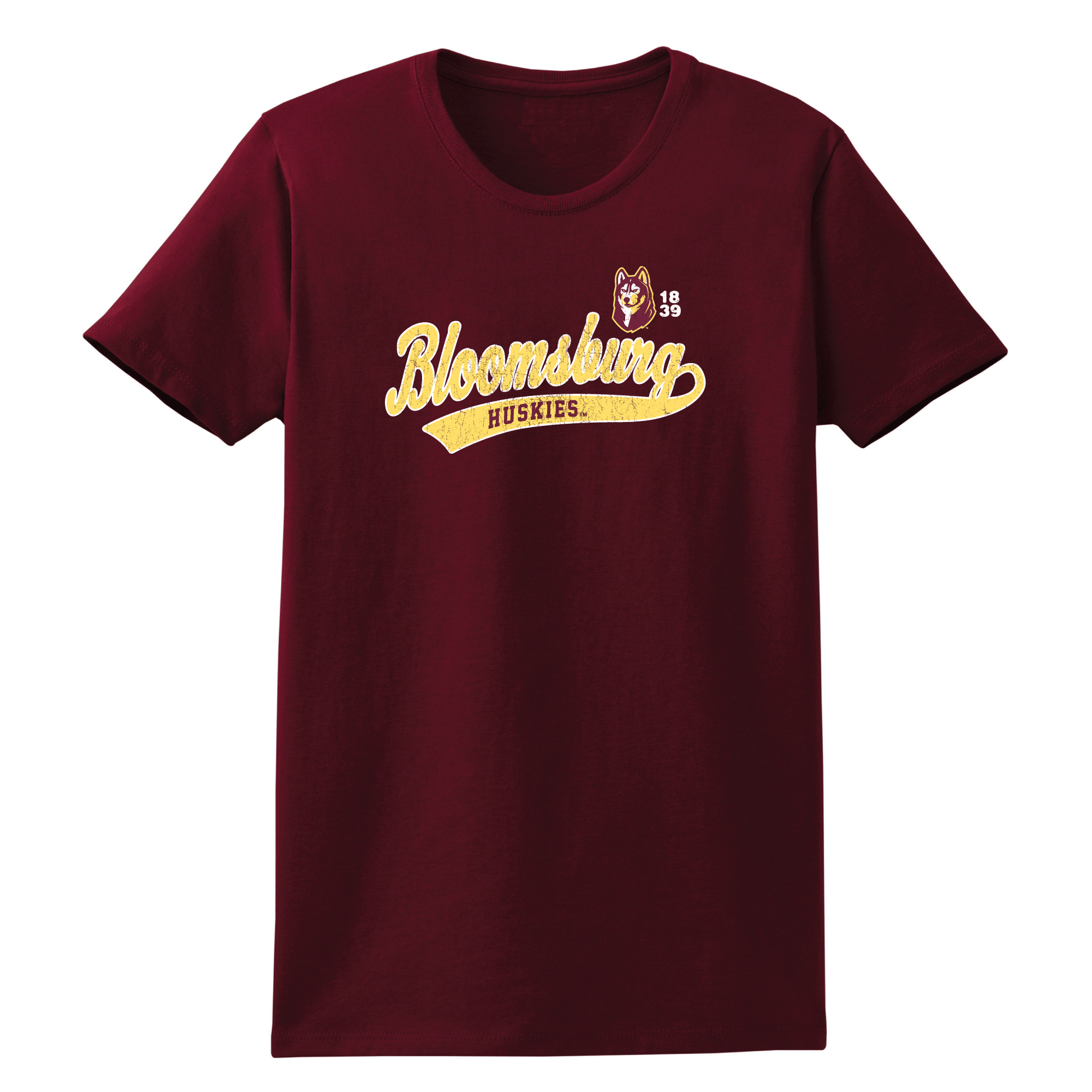 Bloomsburg University Huskies Old School Womens T-Shirt