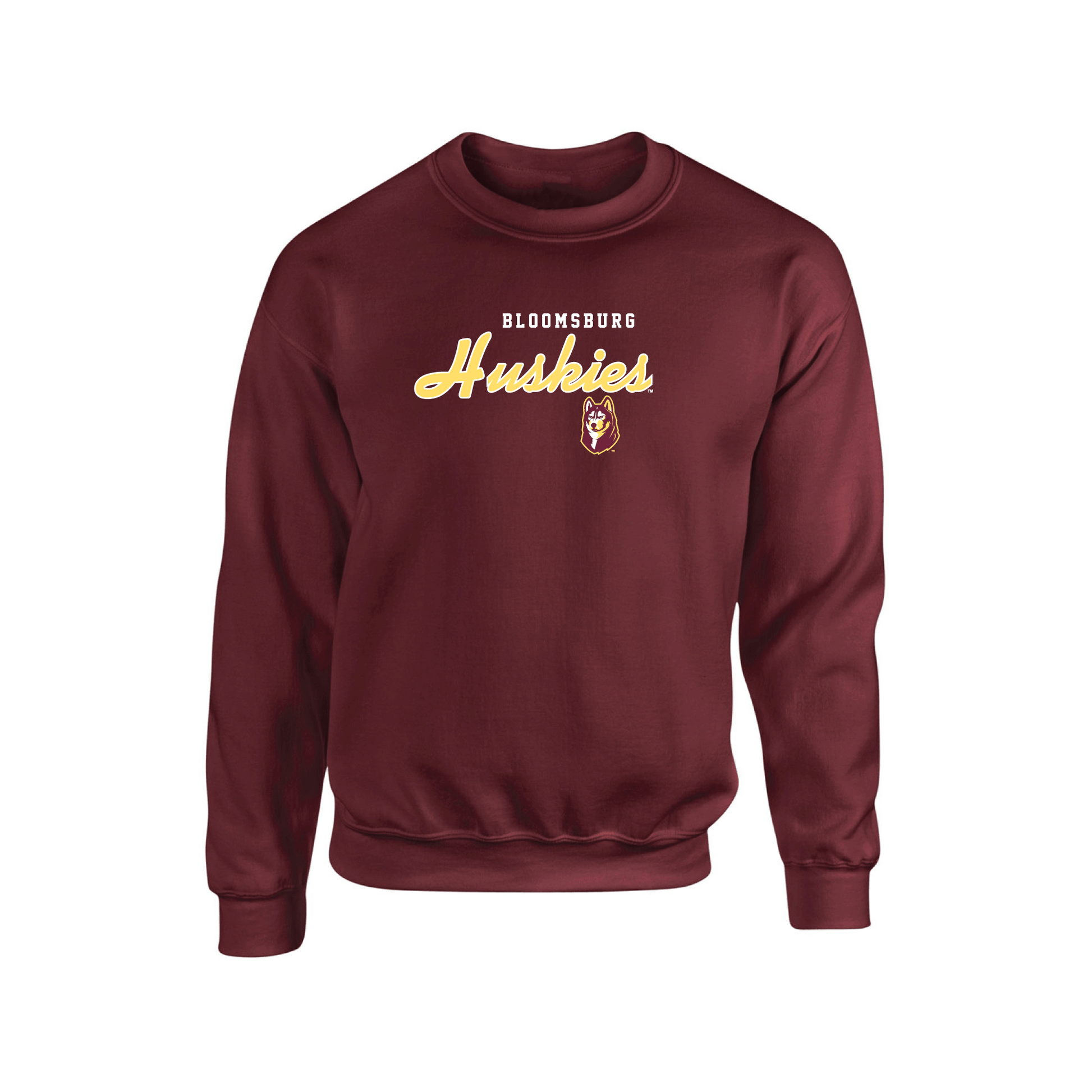 Bloomsburg University Huskies Machine Script Crewneck Sweatshirt