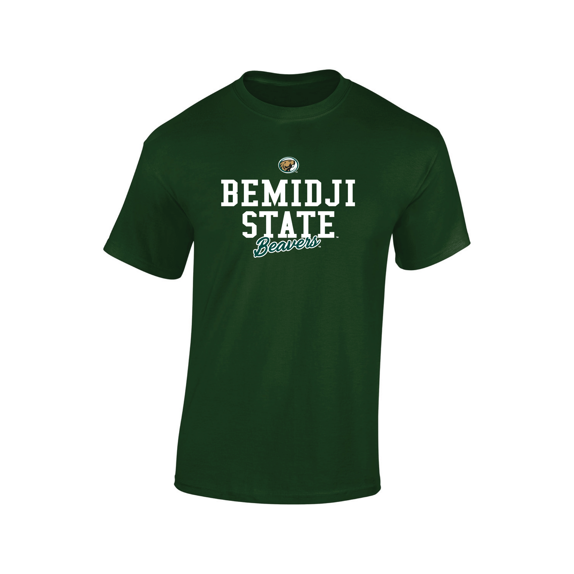 Bemidji State University Beavers Campus Script Adult T-Shirt