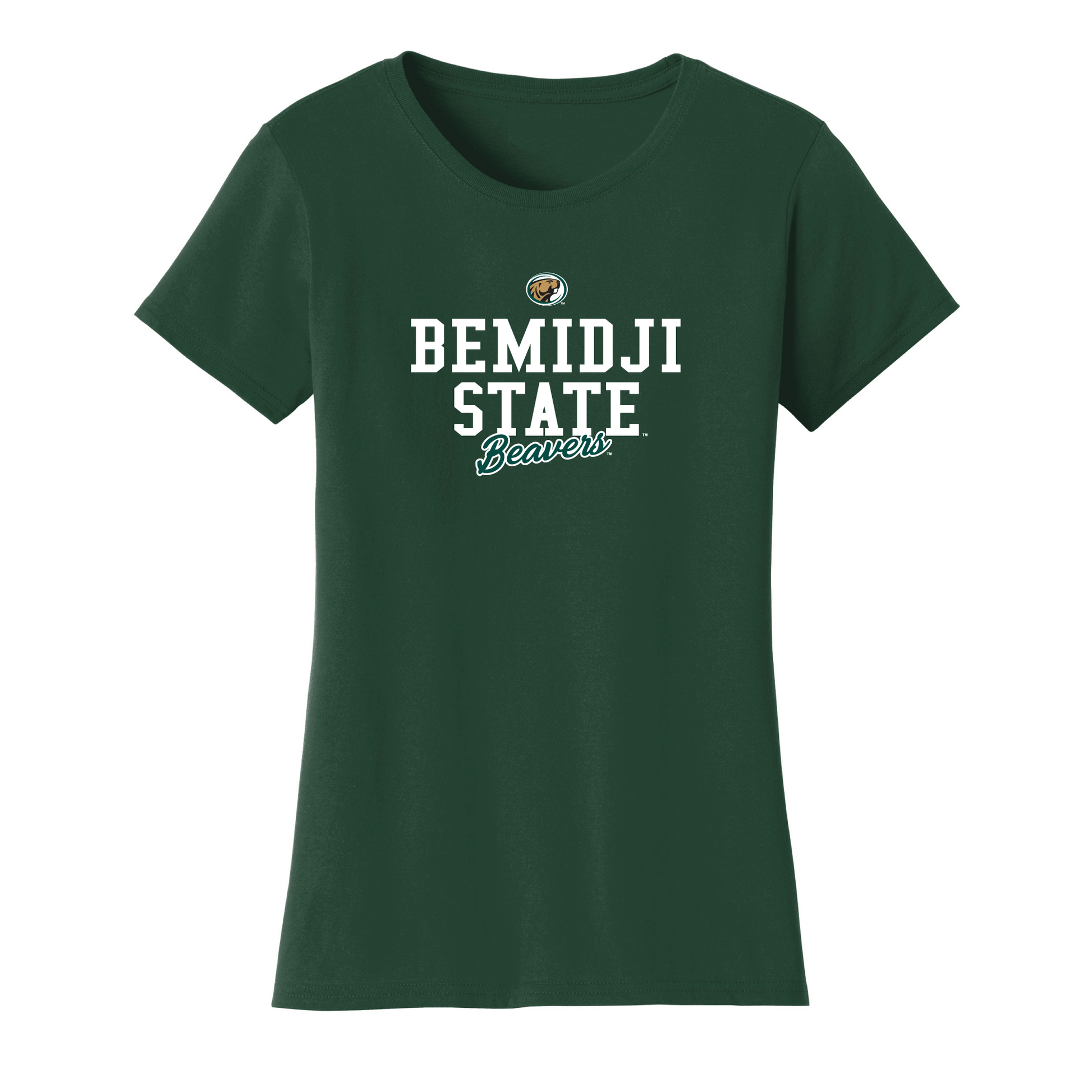 Bemidji State University Beavers Campus Script Womens T-Shirt