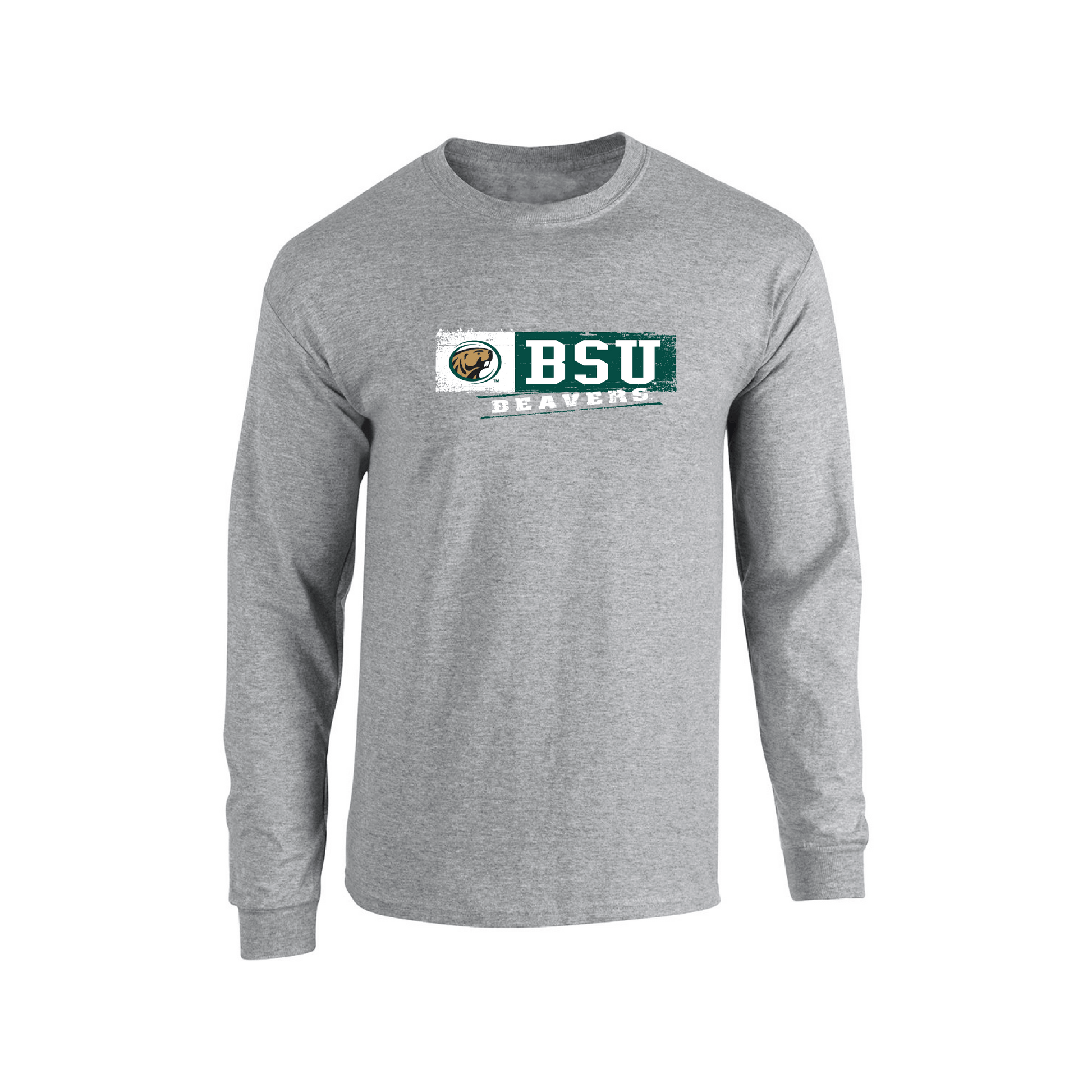 Bemidji State University Beavers Sticker Adult Long Sleeve T-Shirt