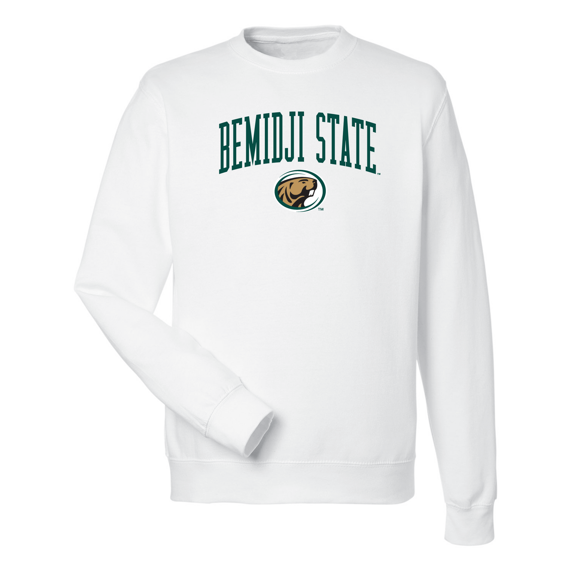 Bemidji State University Beavers Jumbo Arch Crewneck Sweatshirt