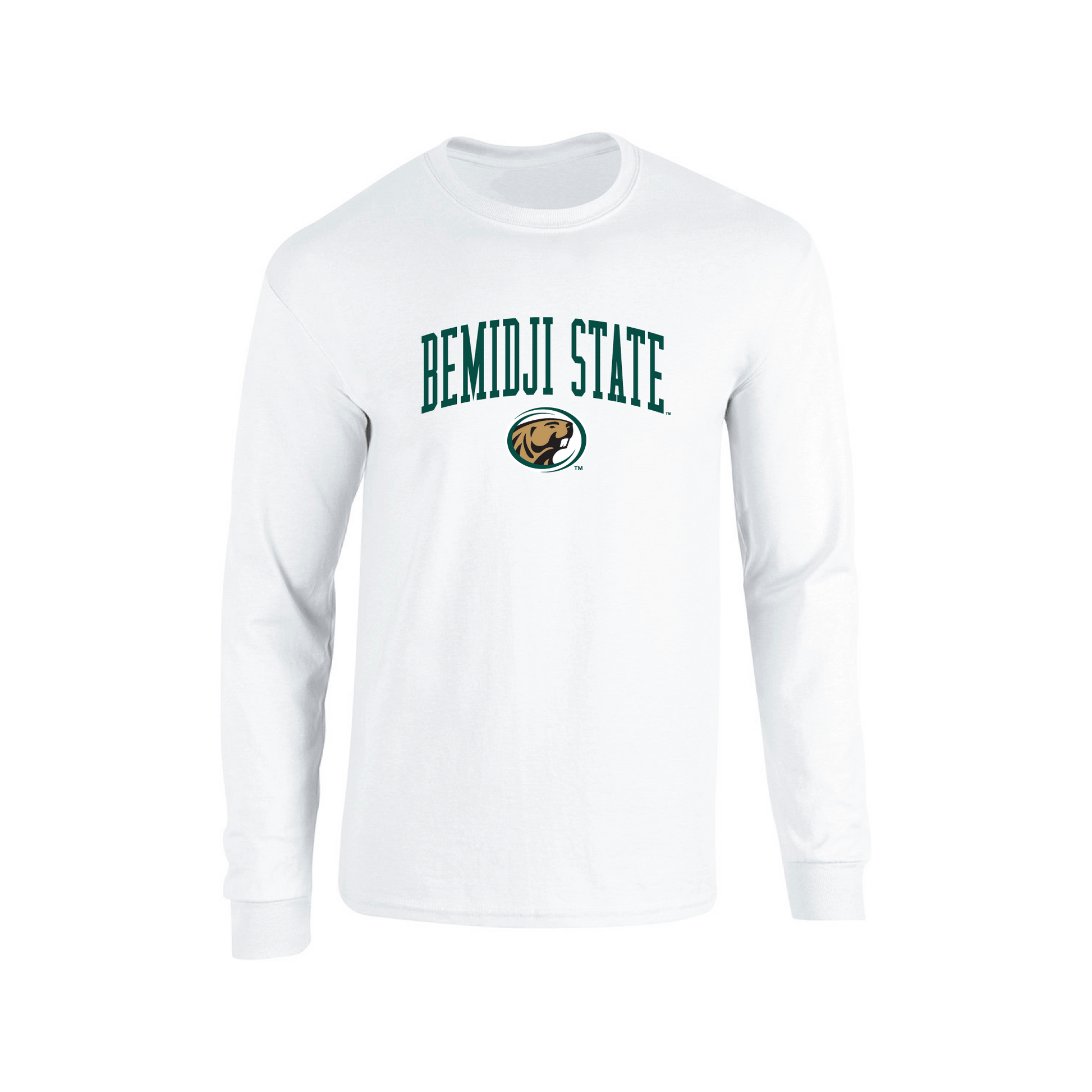 Bemidji State University Beavers Jumbo Arch Adult Long Sleeve T-Shirt