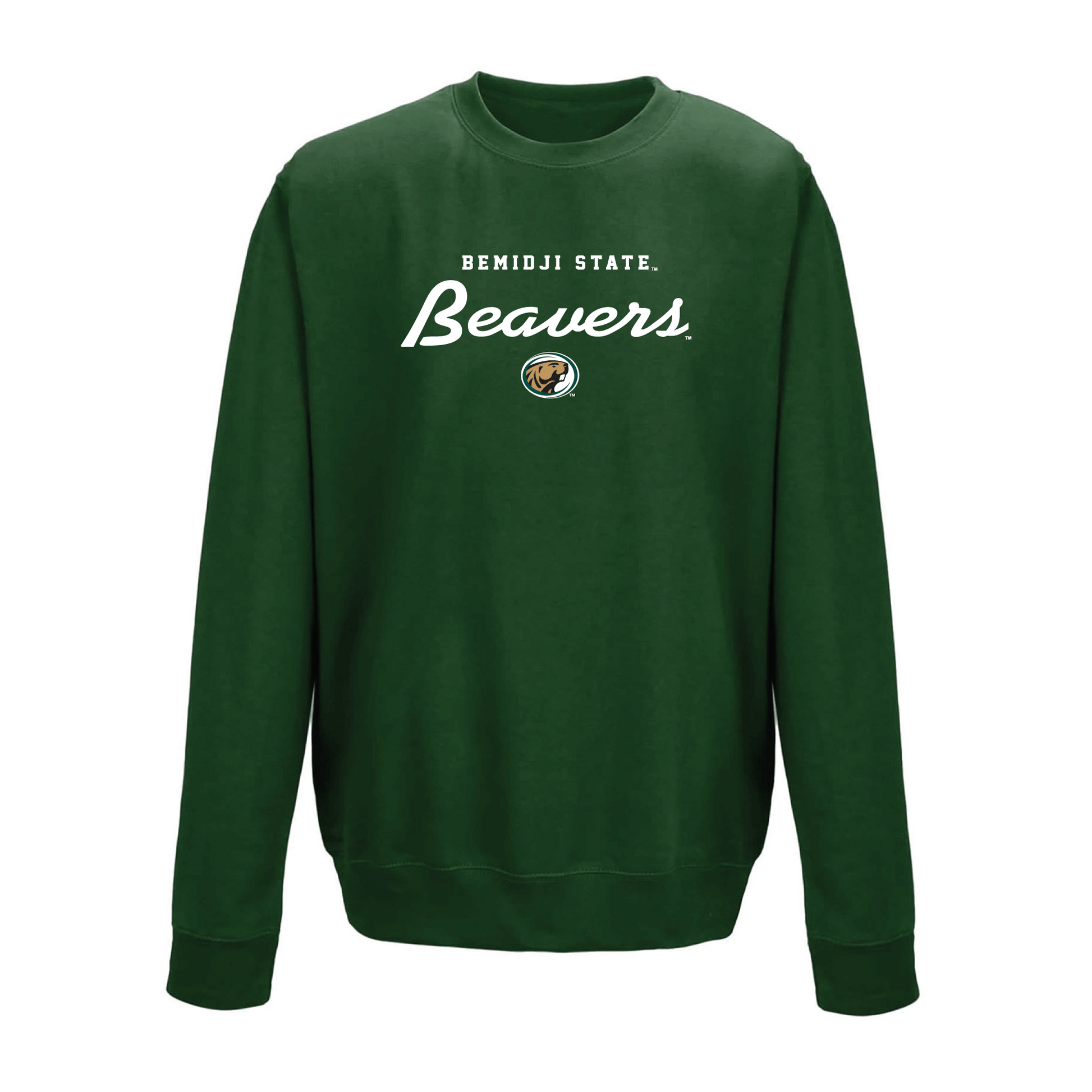 Bemidji State University Beavers Machine Script Crewneck Sweatshirt
