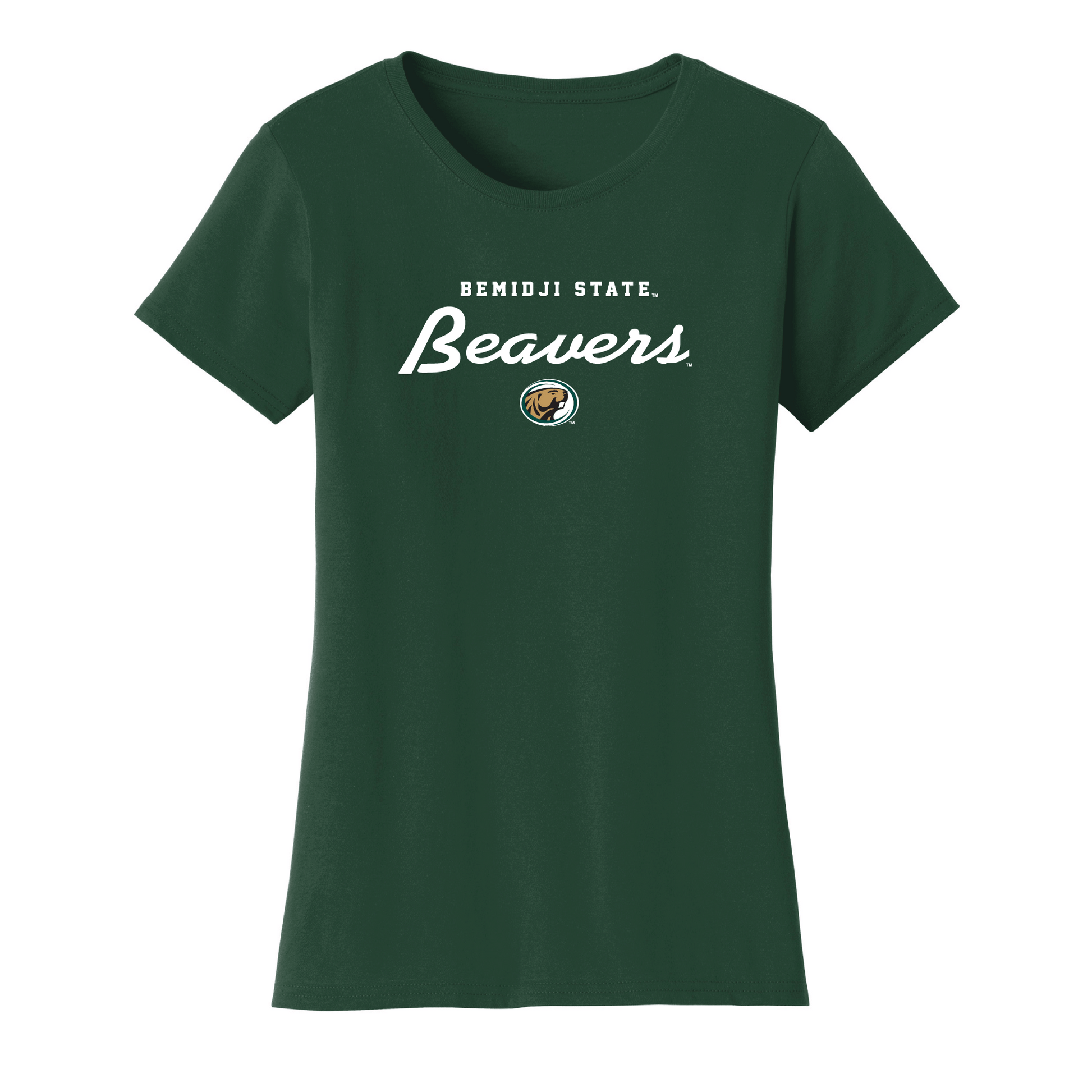 Bemidji State University Beavers Machine Script Womens T-Shirt