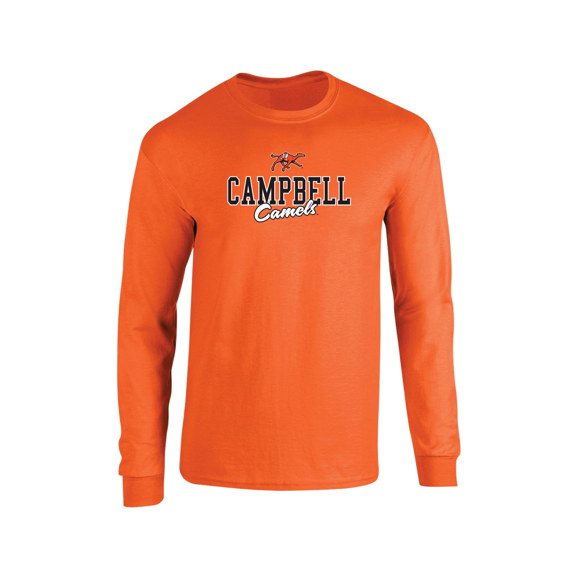 Campbell University Camels Campus Script Adult Long Sleeve T-Shirt