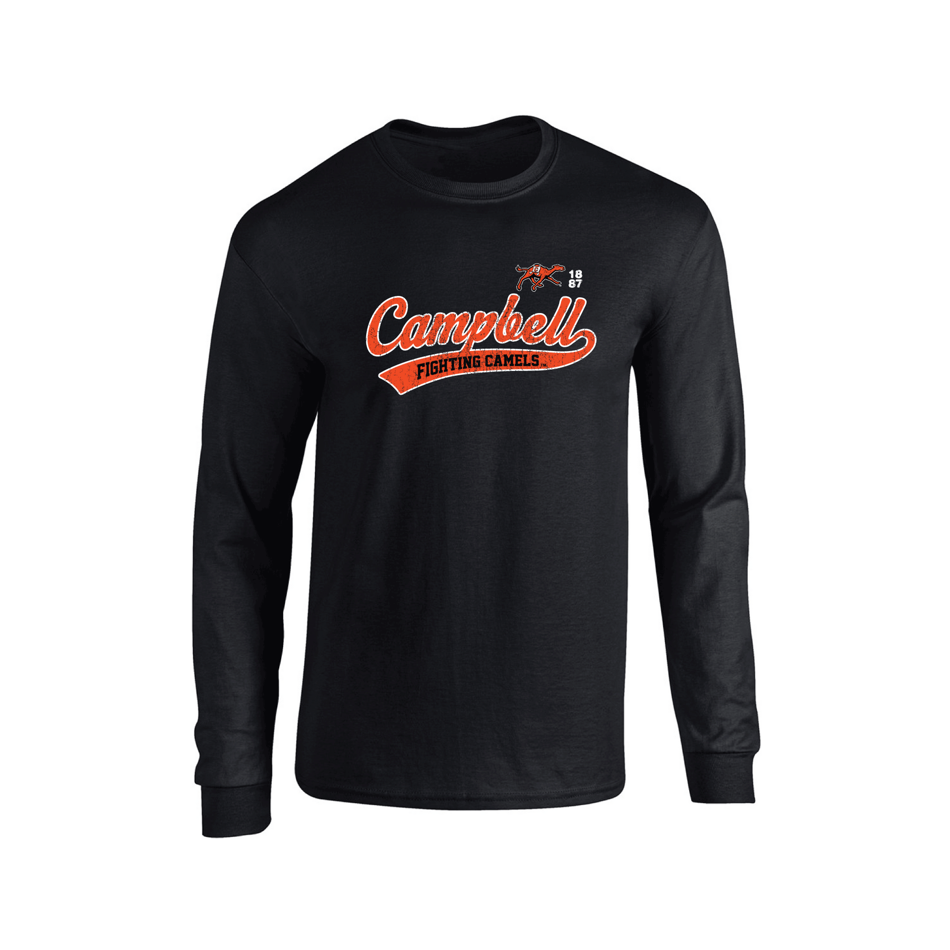 Campbell University Camels Old School Adult Long Sleeve T-Shirt