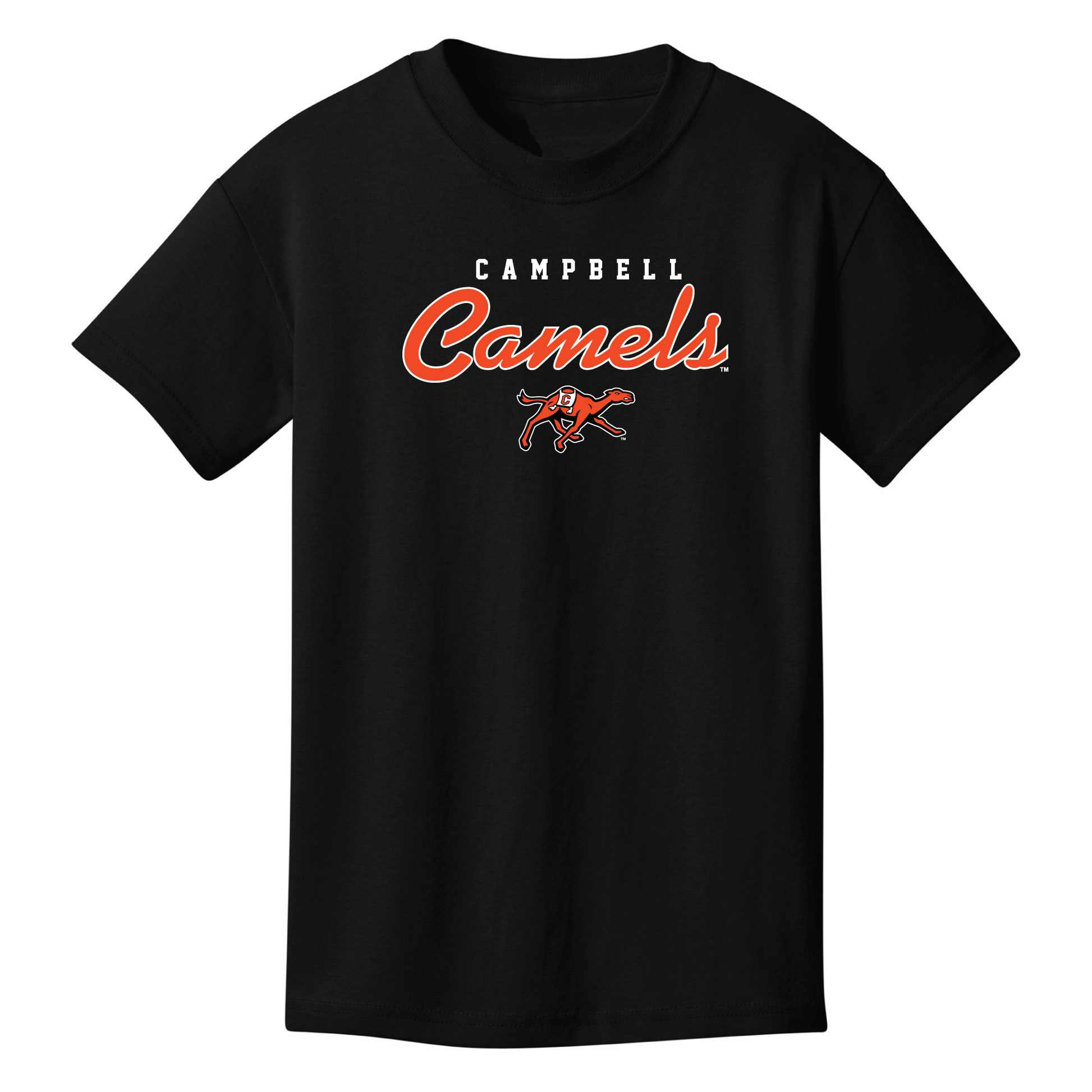 Campbell University Camels Machine Script Youth T-Shirt