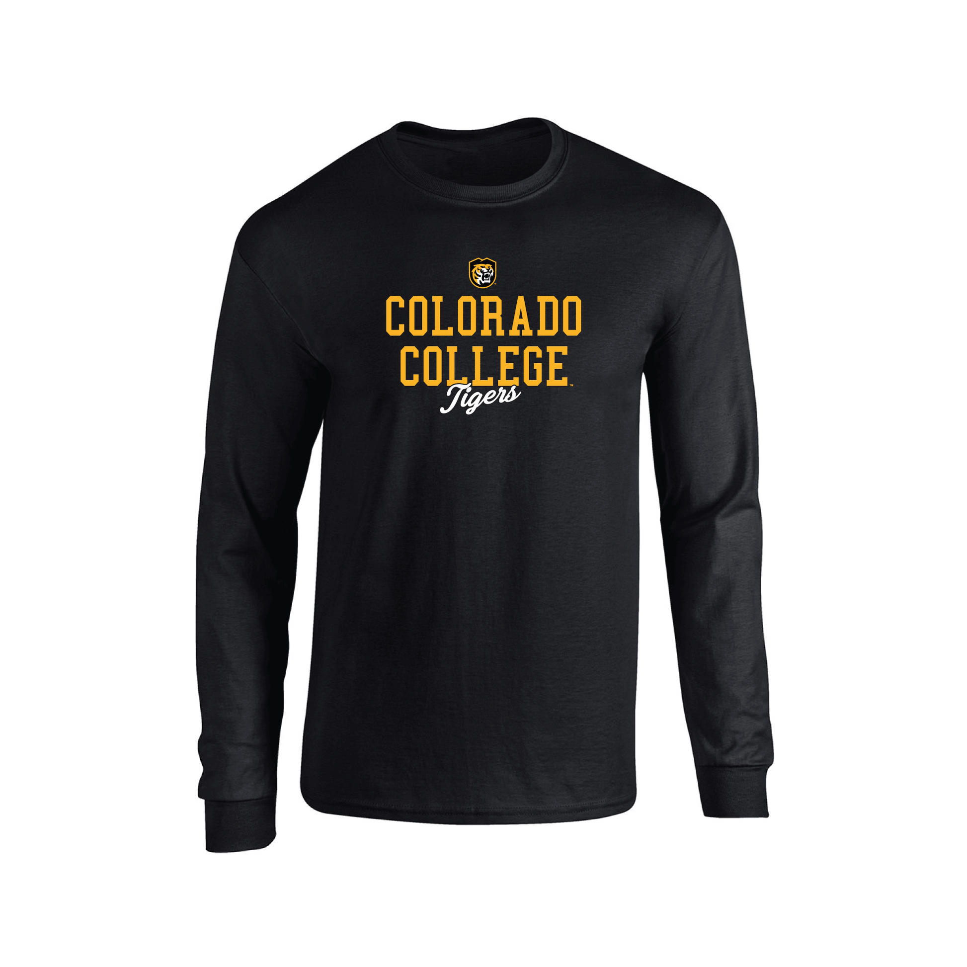 Colorado College Tigers Campus Script Adult Long Sleeve T-Shirt
