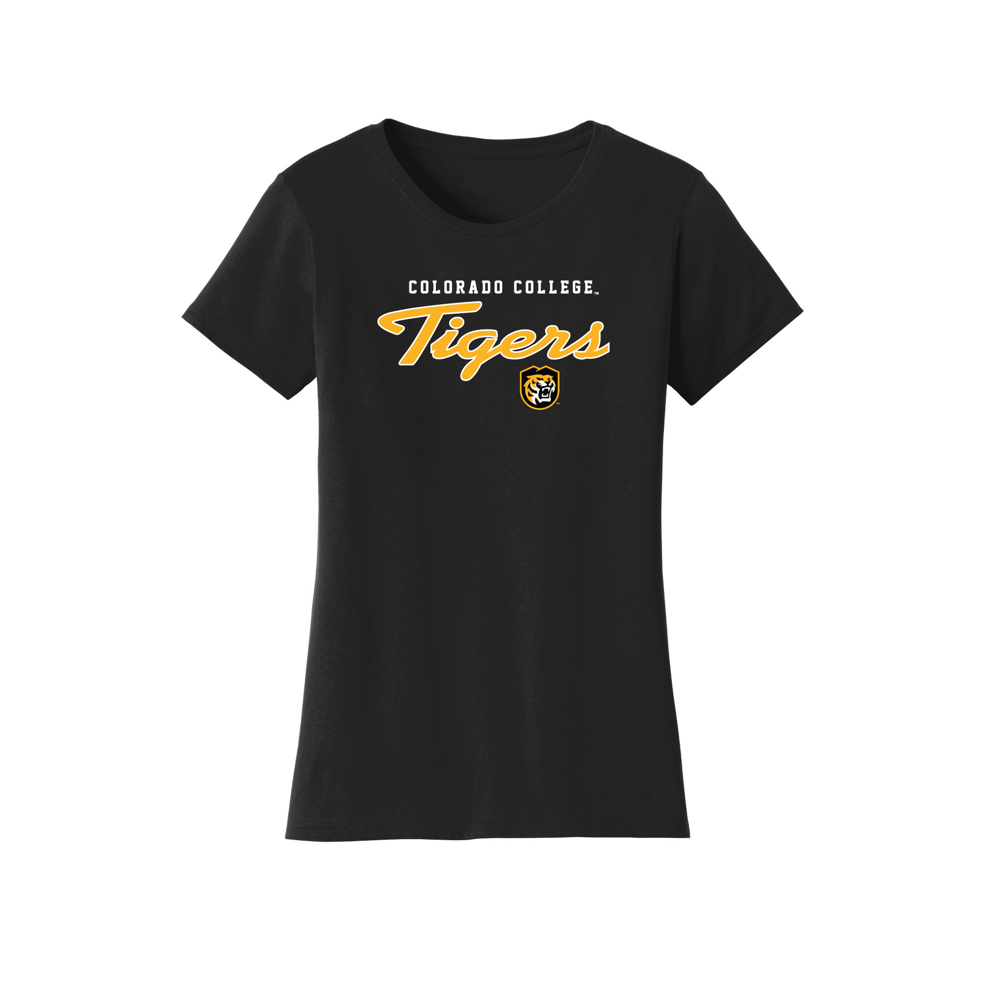 Colorado College Tigers Machine Script Womens T-Shirt
