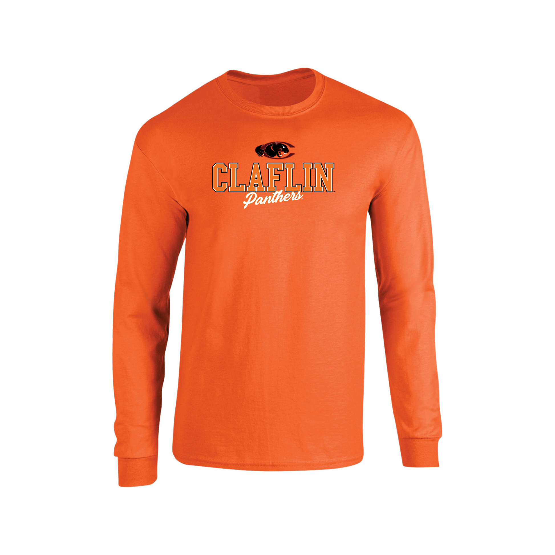 Claflin University Panthers Campus Script Adult Long Sleeve T-Shirt