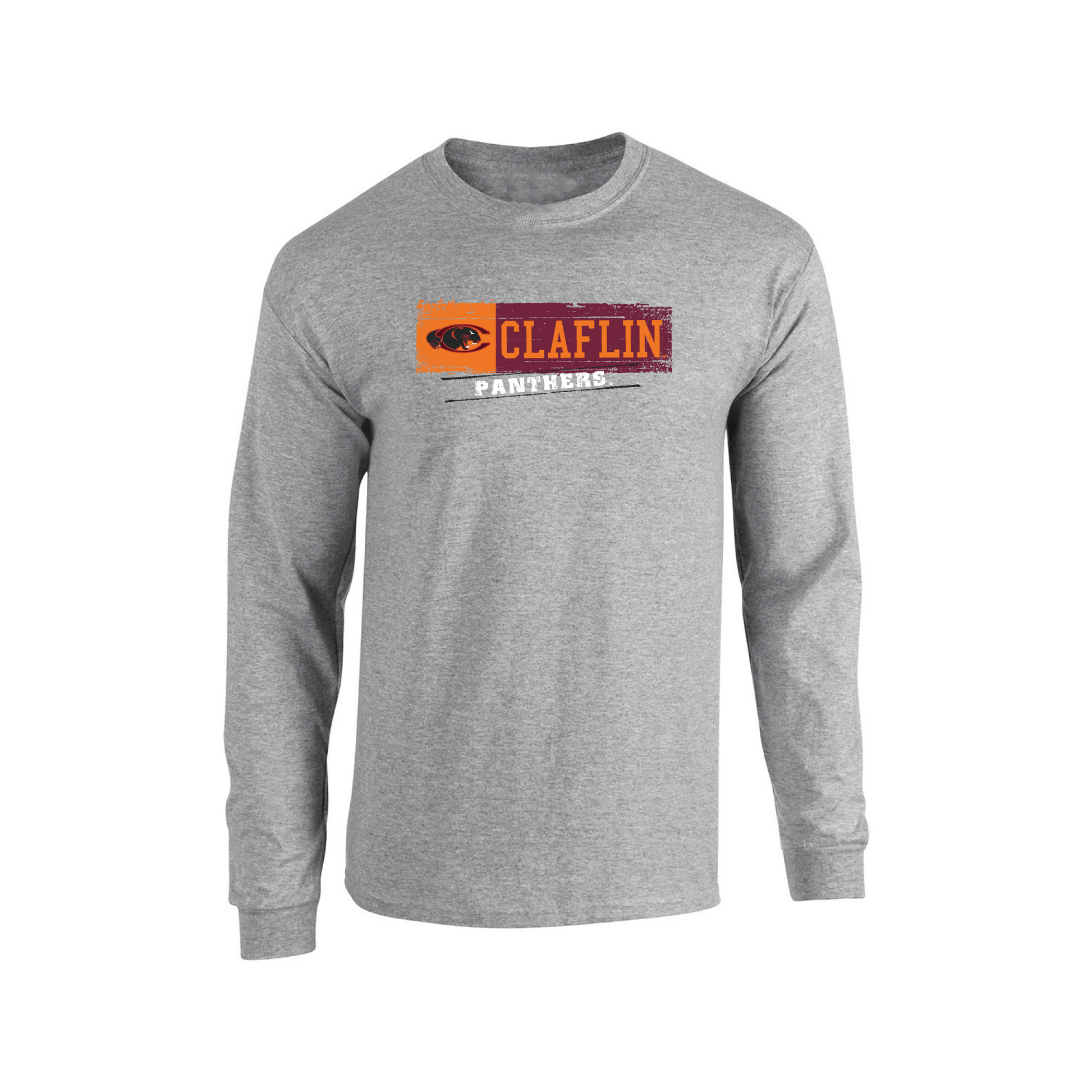 Claflin University Panthers Sticker Adult Long Sleeve T-Shirt