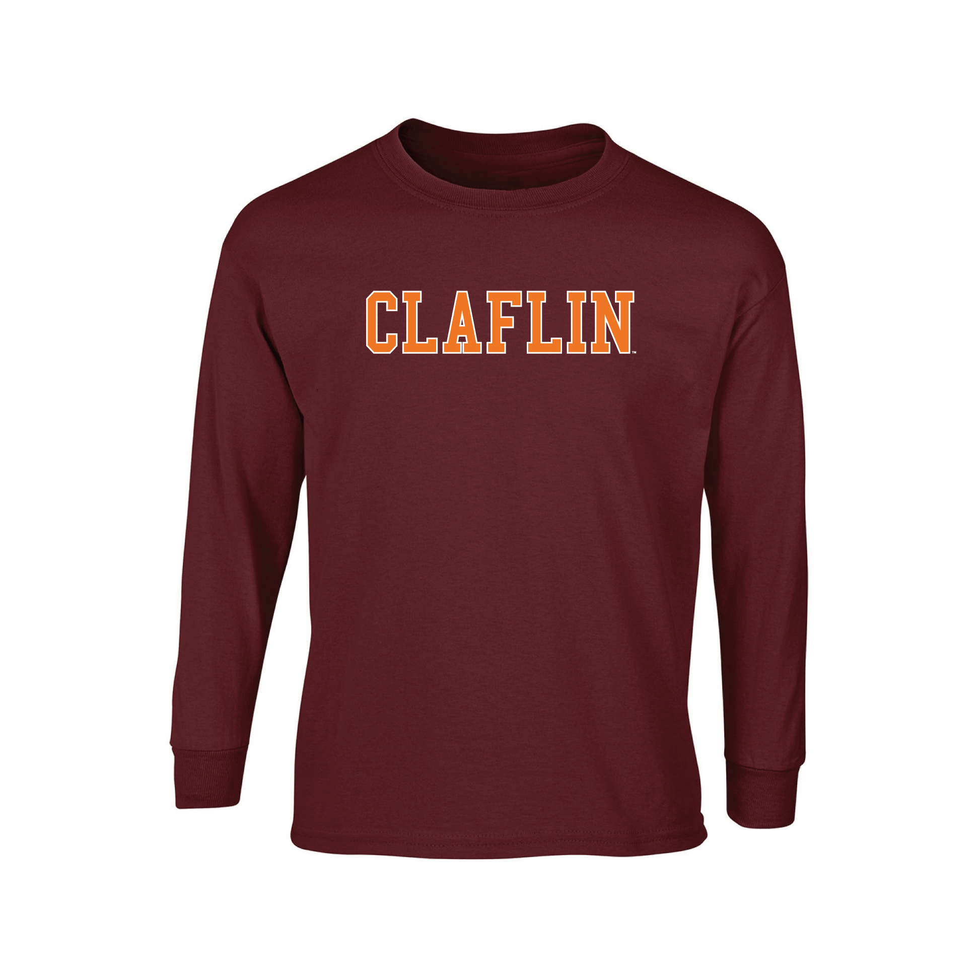 Claflin University Panthers Block Adult Long Sleeve T-Shirt