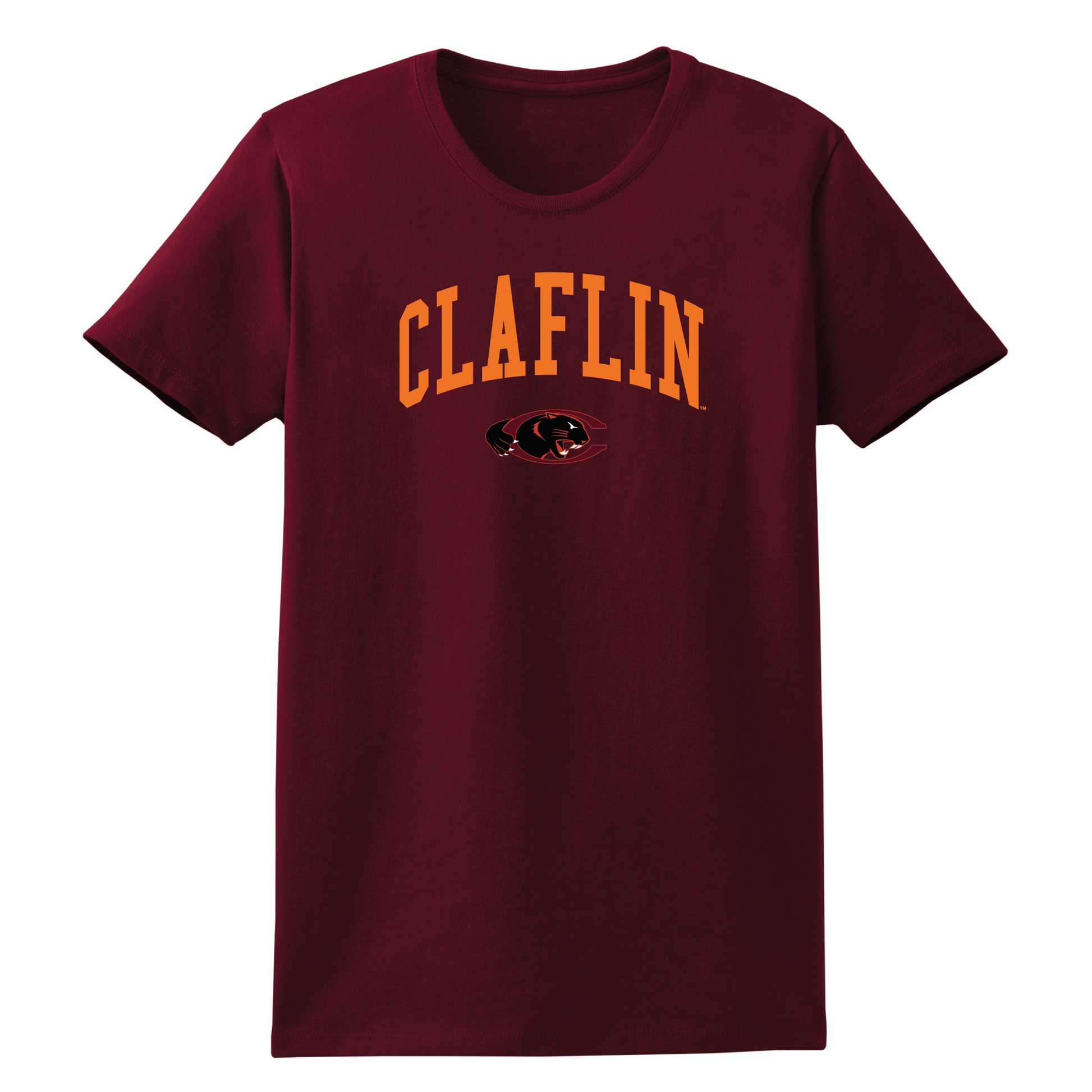 Claflin University Panthers Jumbo Arch Womens T-Shirt