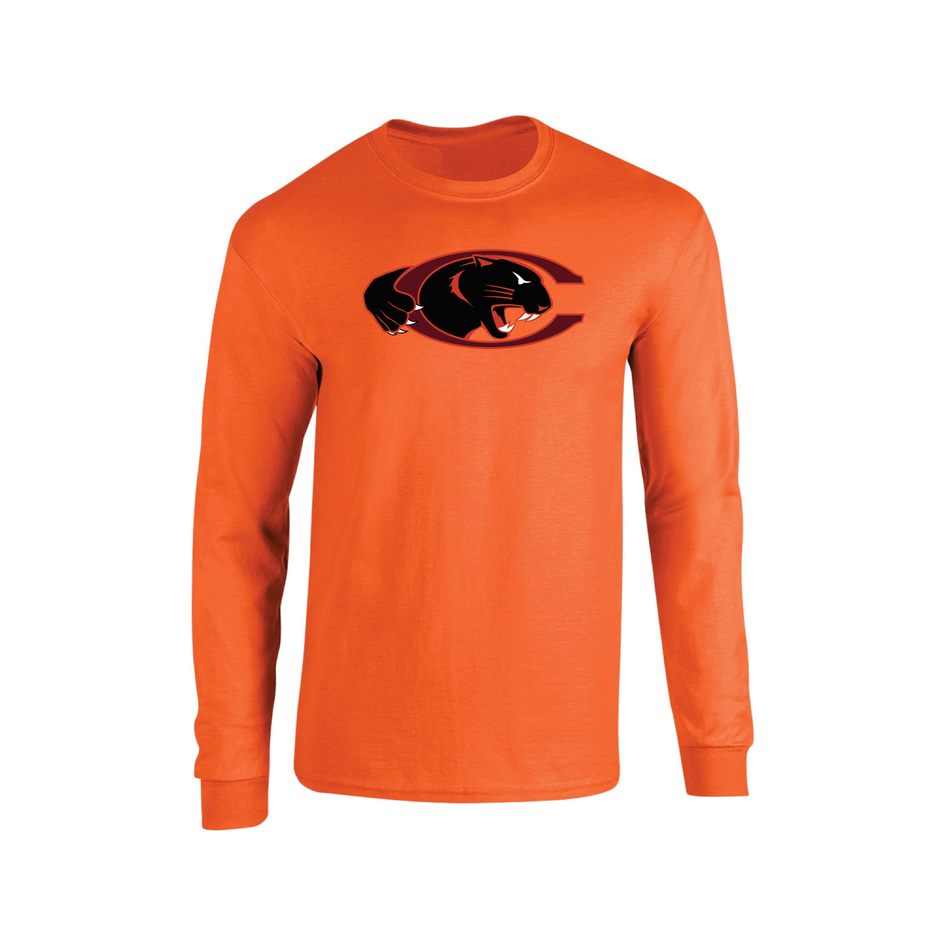 Claflin University Panthers Jumbo Logo Adult Long Sleeve T-Shirt